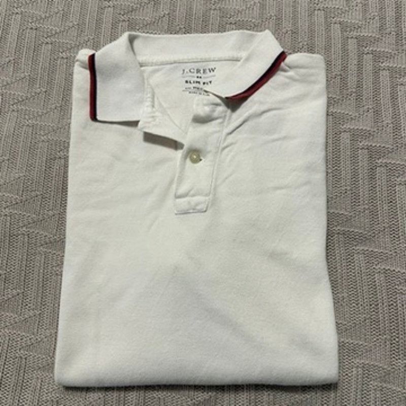 J.Crew J Crew white slim fit polo size M Size US M / EU 48-50 / 2 - 1 Thumbnail