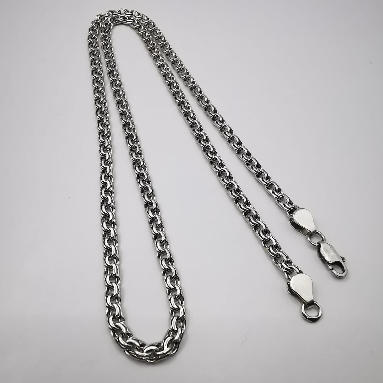 Sterling Silver Vintage Jewelry Chain, 925 Sterling Silver, Signed 20,50g Size ONE SIZE - 2 Thumbnail