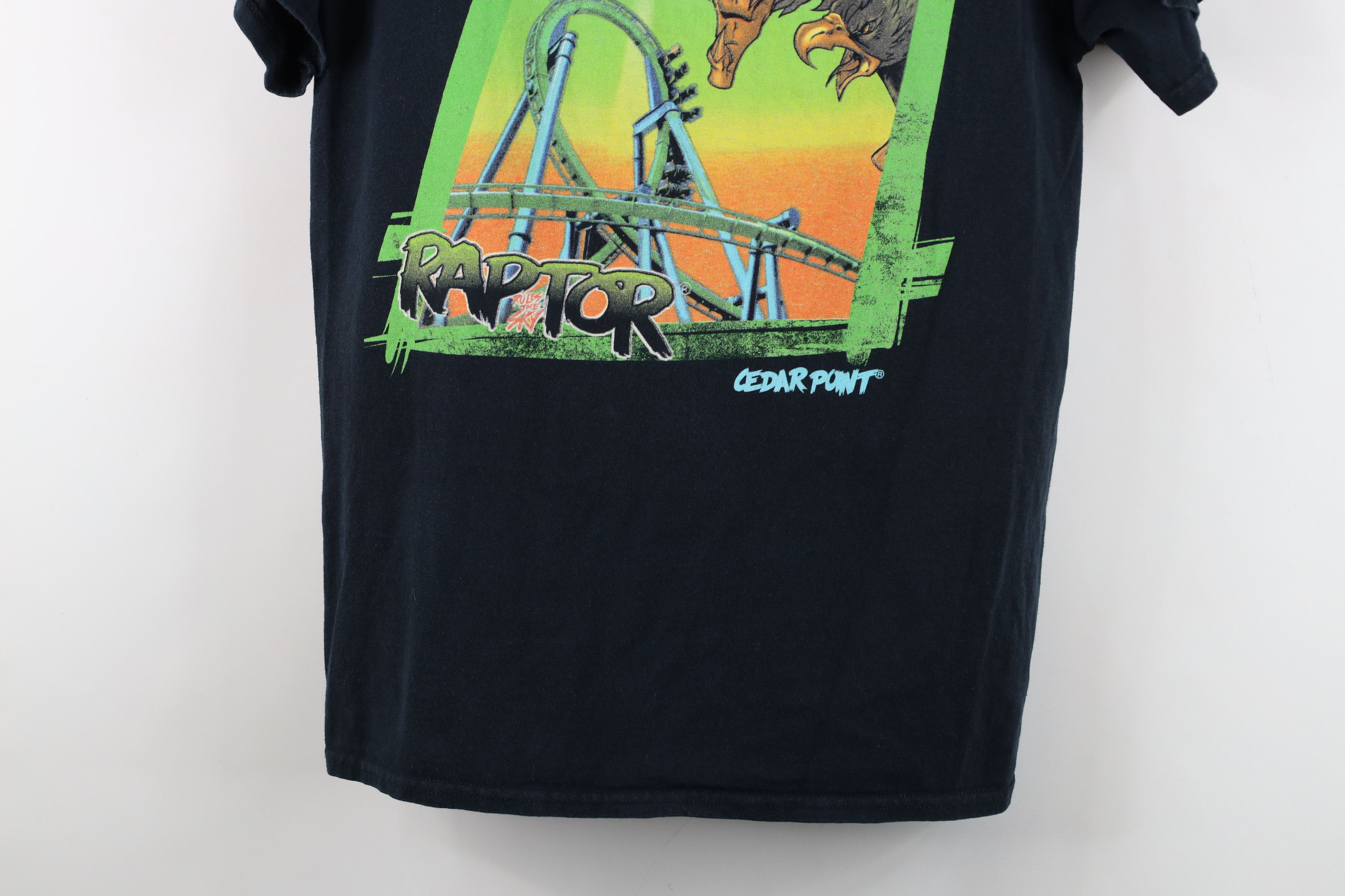 Vintage Y2K Cedar Point Amusement Park Raptor Roller Coaster T-Shirt Size US M / EU 48-50 / 2 - 3 Thumbnail