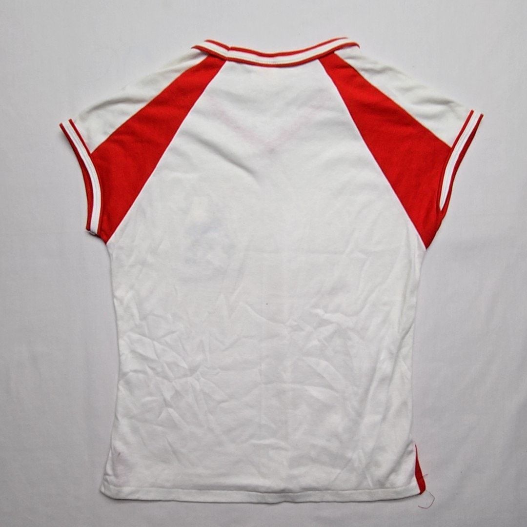 Vintage Vintage Montana Graphic Tee Le Riche Red White V-Neck Shirt Size L / US 10 / IT 46 - 5 Thumbnail