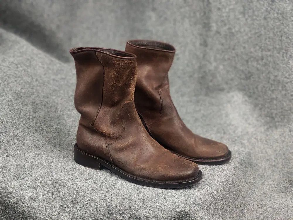 Daniele Alessandrini Alessandrini Vintage Brown Leather Boots Zip Carol Styl Rick Size US 9 / EU 42 - 1 Thumbnail