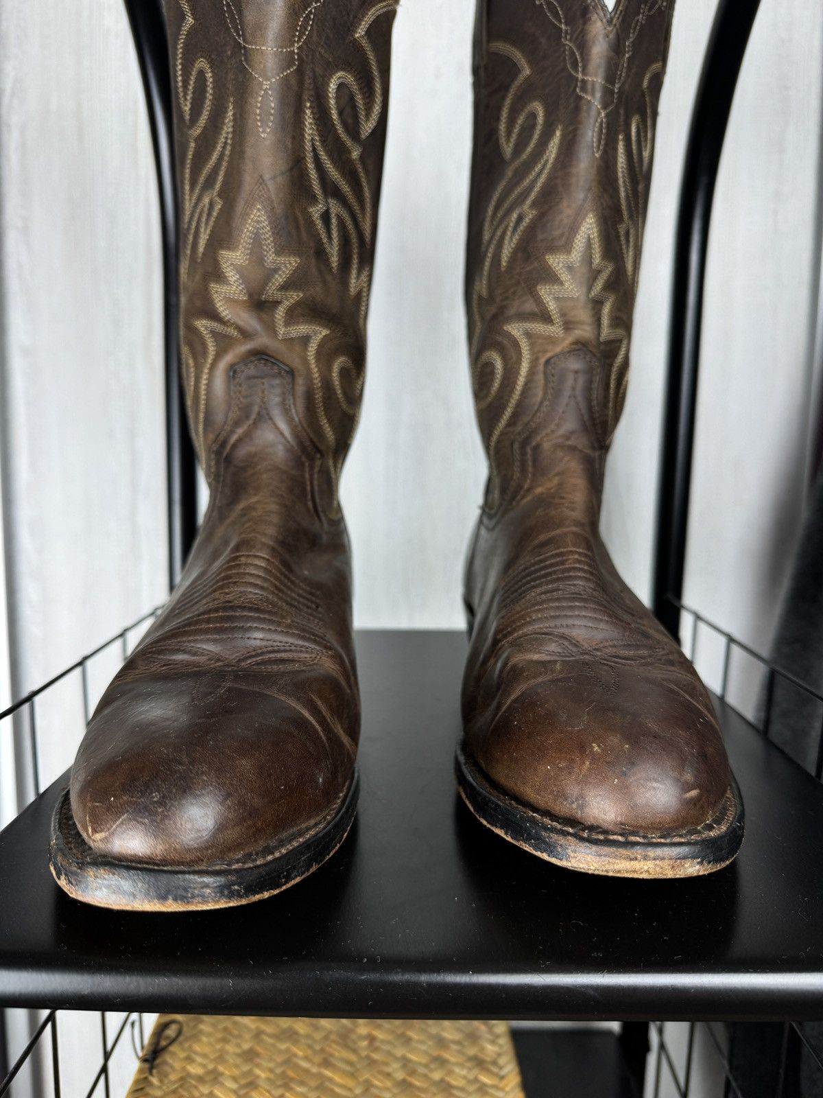 Dan Post Dan Post Vintage Men’s Brown Used Cowboy Western Boots 9EW Size US 9 / EU 42 - 7 Thumbnail