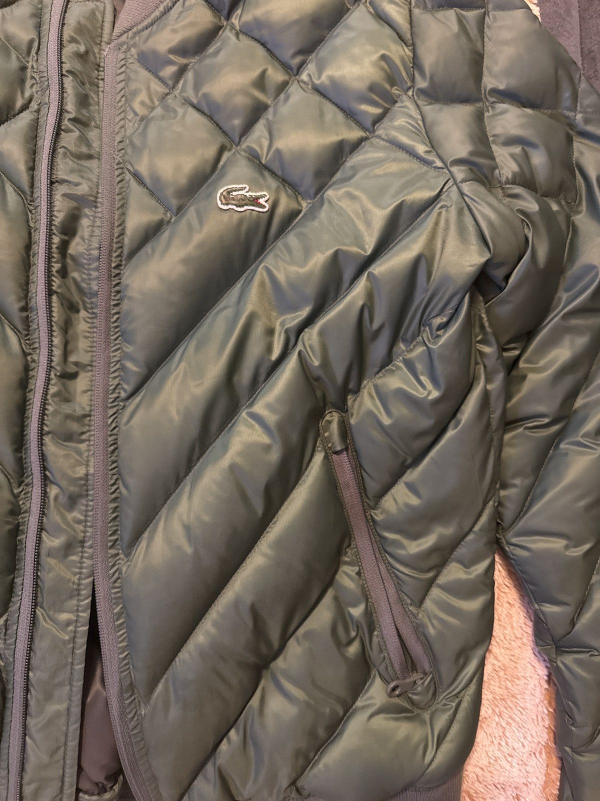 Lacoste Green Lacoste Quilted Bomber Size US L / EU 52-54 / 3 - 3 Thumbnail