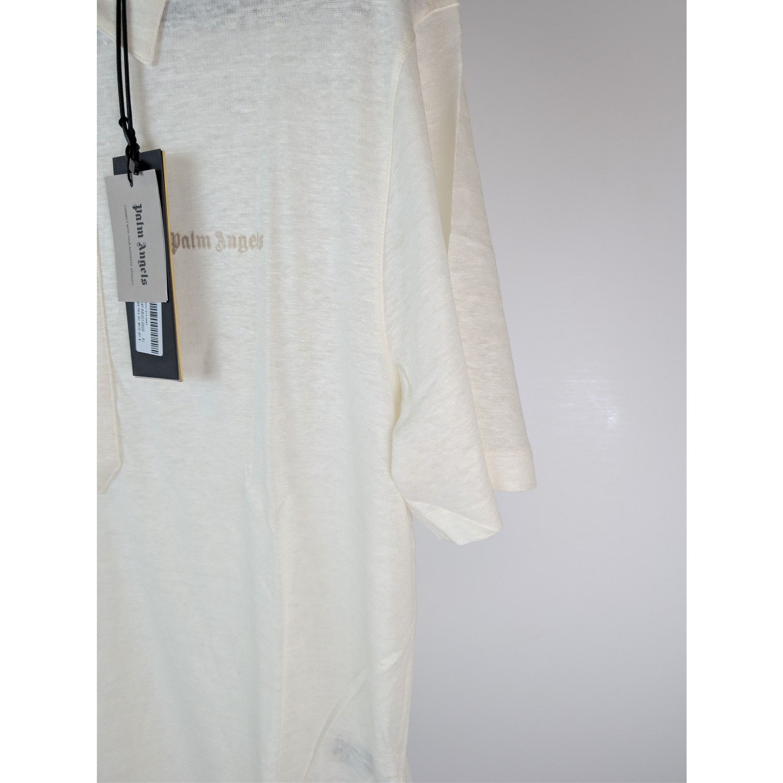 Palm Angels o1rshd1 Classic Logo Linen Polo Shirt in Off-White Size US XL / EU 56 / 4 - 5 Thumbnail