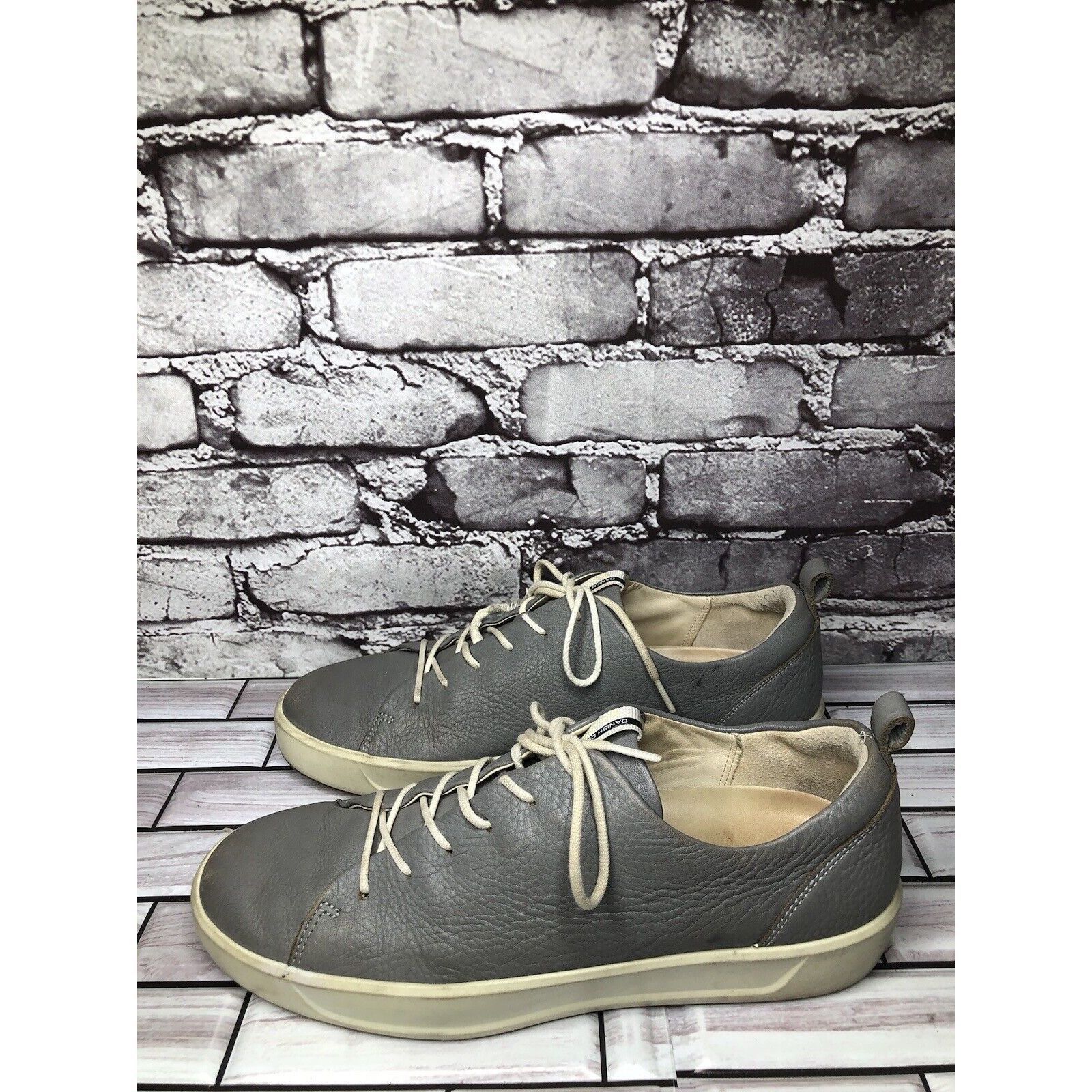 Ecco Ecco Danish Gray Leather Lace Up Casual Low Sneaker Shoes Wo Size US 10 / IT 40 - 7 Thumbnail