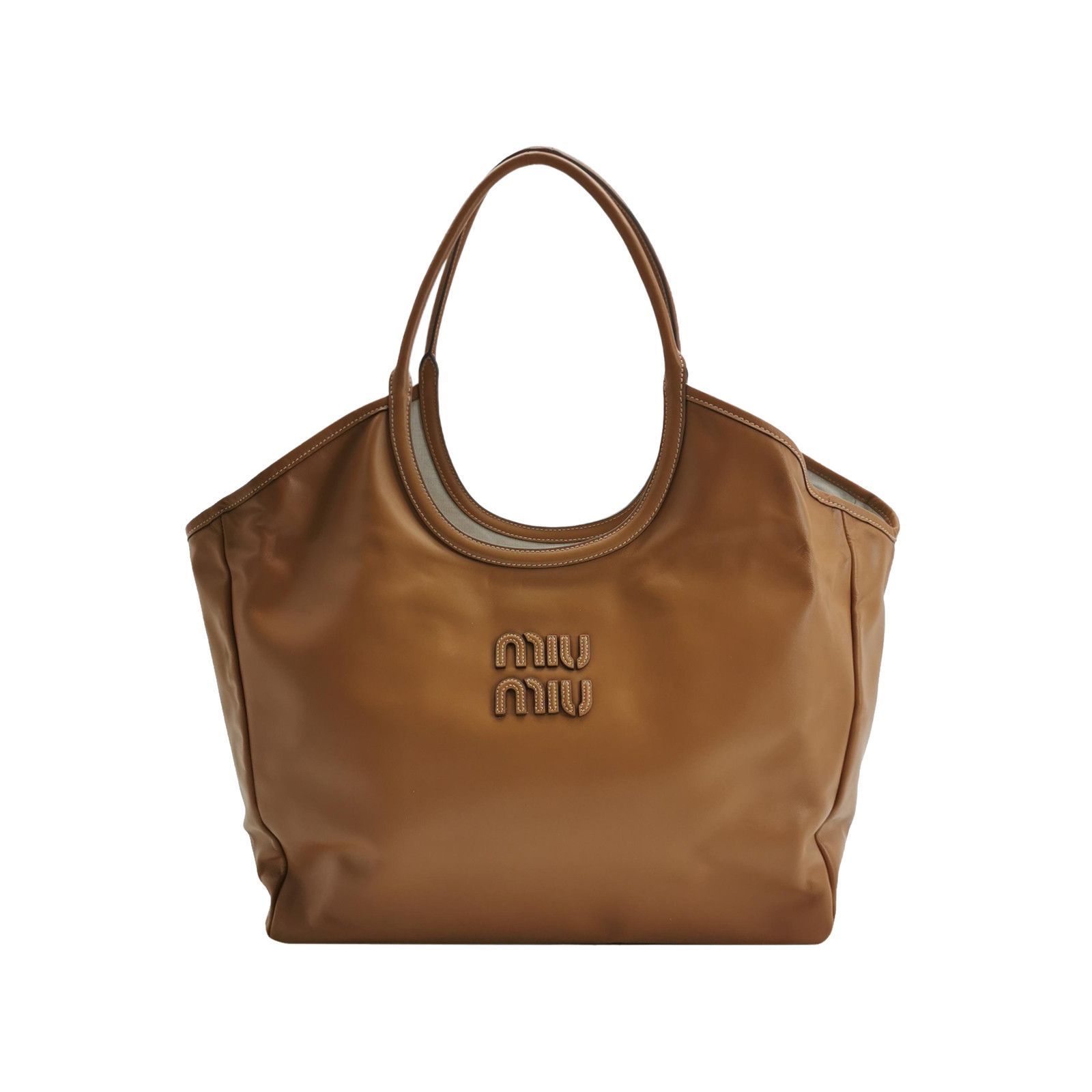 Miu Miu Miu Miu Leather Ivy Logo Shoulder Bag Size ONE SIZE - 1 Thumbnail