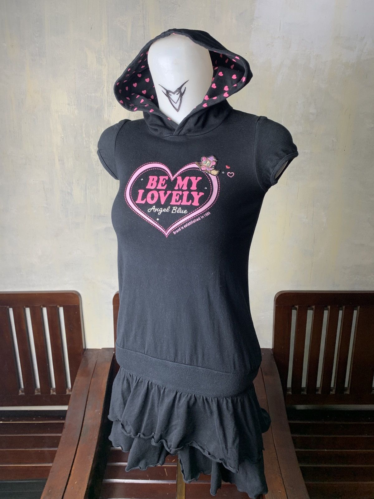 Angel Blue 2000s Angel Blue Japan Black Cute Pop Hooded Baby Dress Size XS / US 0-2 / IT 36-38 - 2 Thumbnail