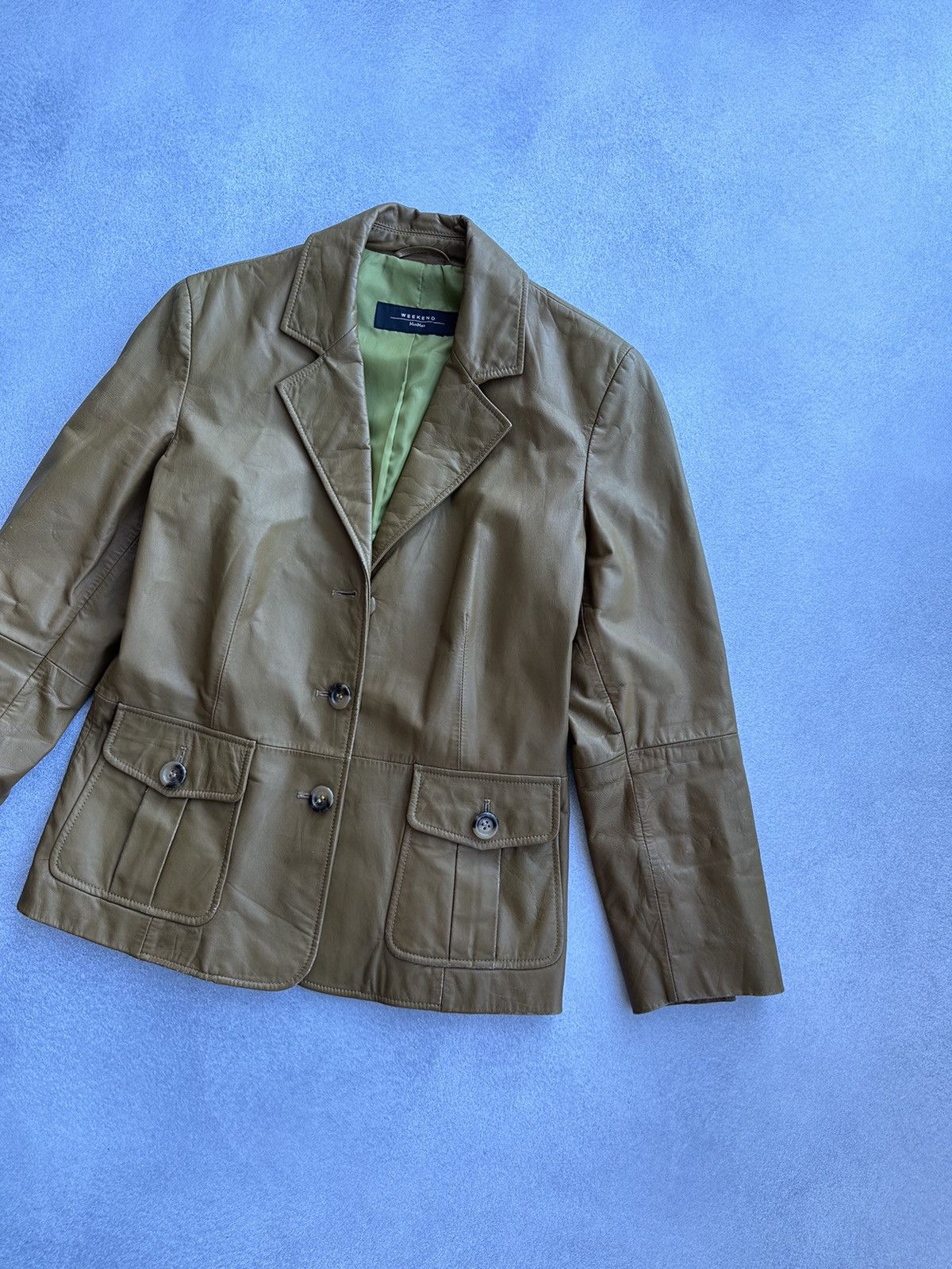 Max Mara × Vintage × Weekend Max Mara Vintage Max Mara x Weekend Woman Leather Buttons Jacket Size M / US 6-8 / IT 42-44 - 3 Thumbnail