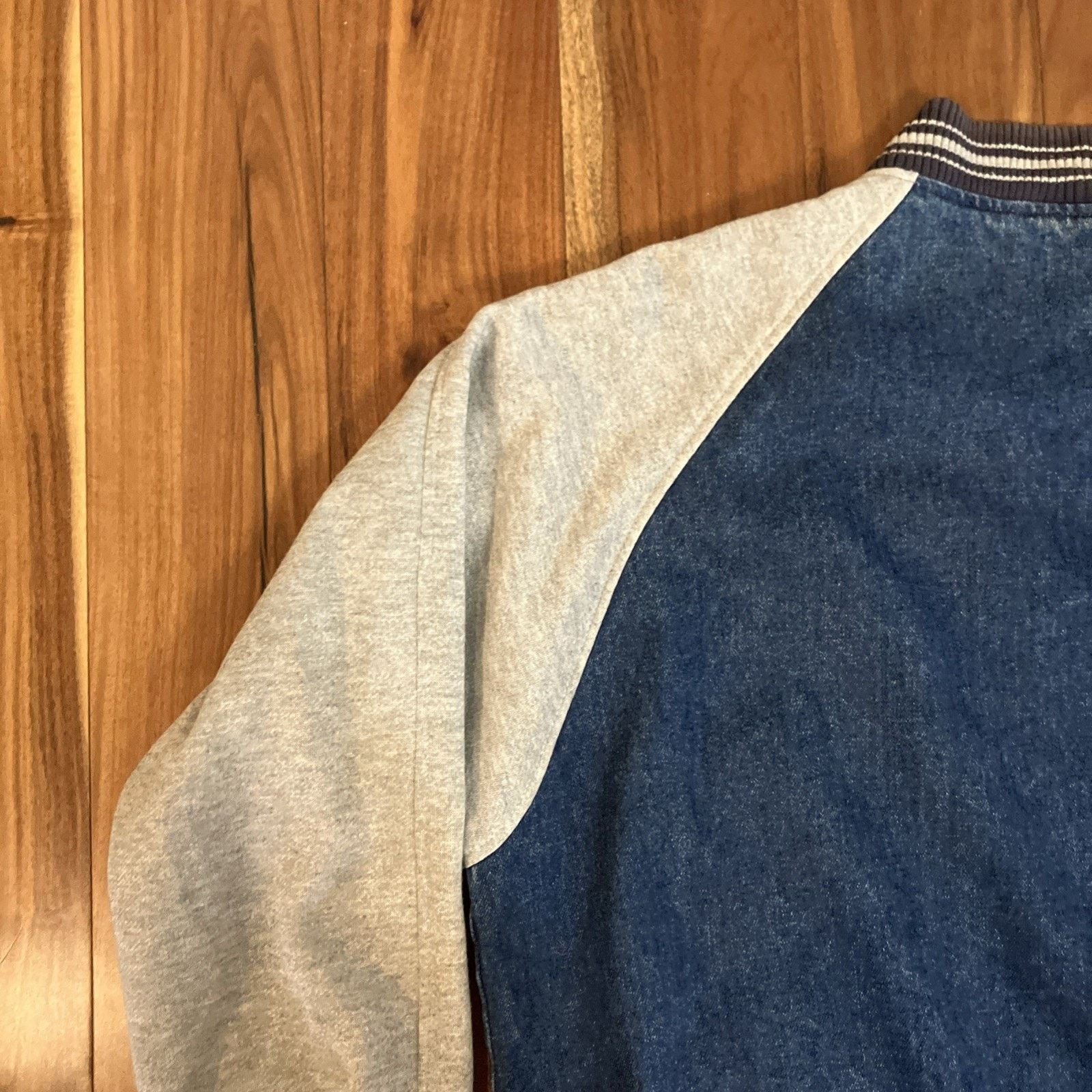 Starter Vtg Honors Sport Jacket Mens Medium Blue Varsity Denim Zip Size US M / EU 48-50 / 2 - 21 Thumbnail