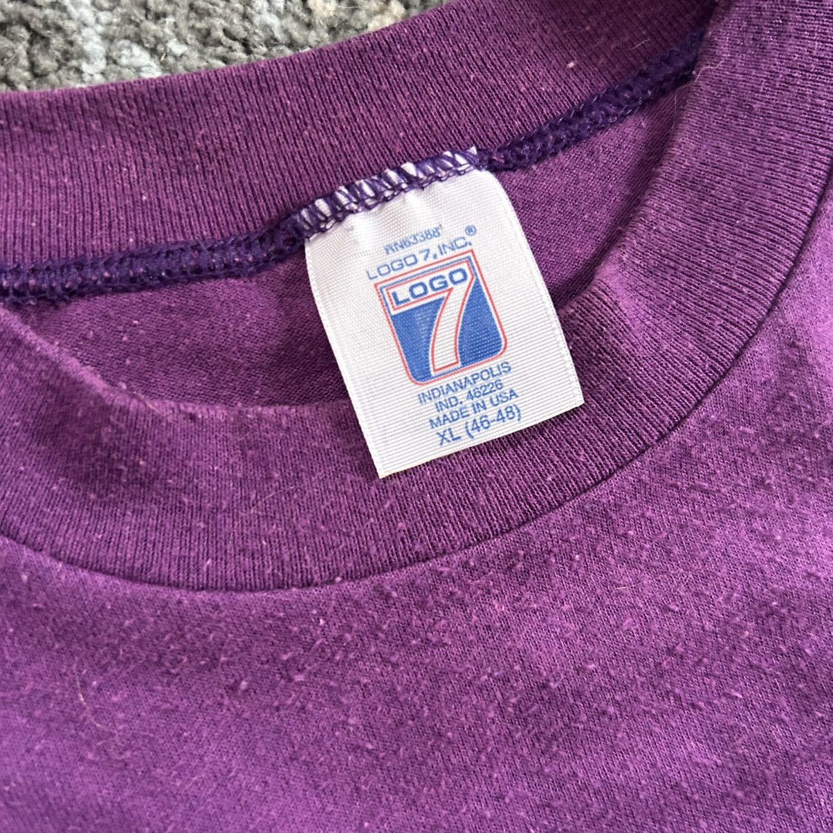 Logo 7 90s COLORADO ROCKiES HiGH NECK SiNGLE STiTCH MLB TEE PURPLE Size US XL / EU 56 / 4 - 7 Thumbnail