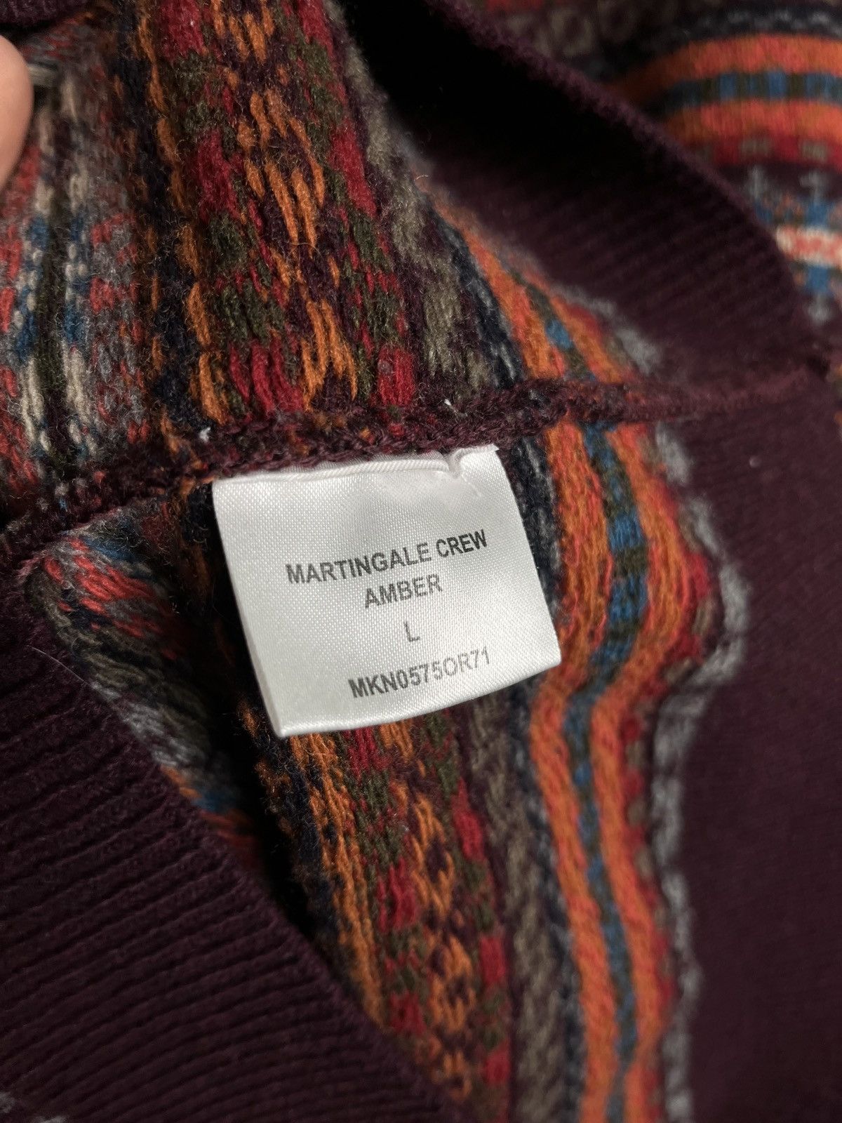 Barbour Men’s Barbour Martingale Crewneck Wool Sweater Knit Orange Size US L / EU 52-54 / 3 - 7 Thumbnail