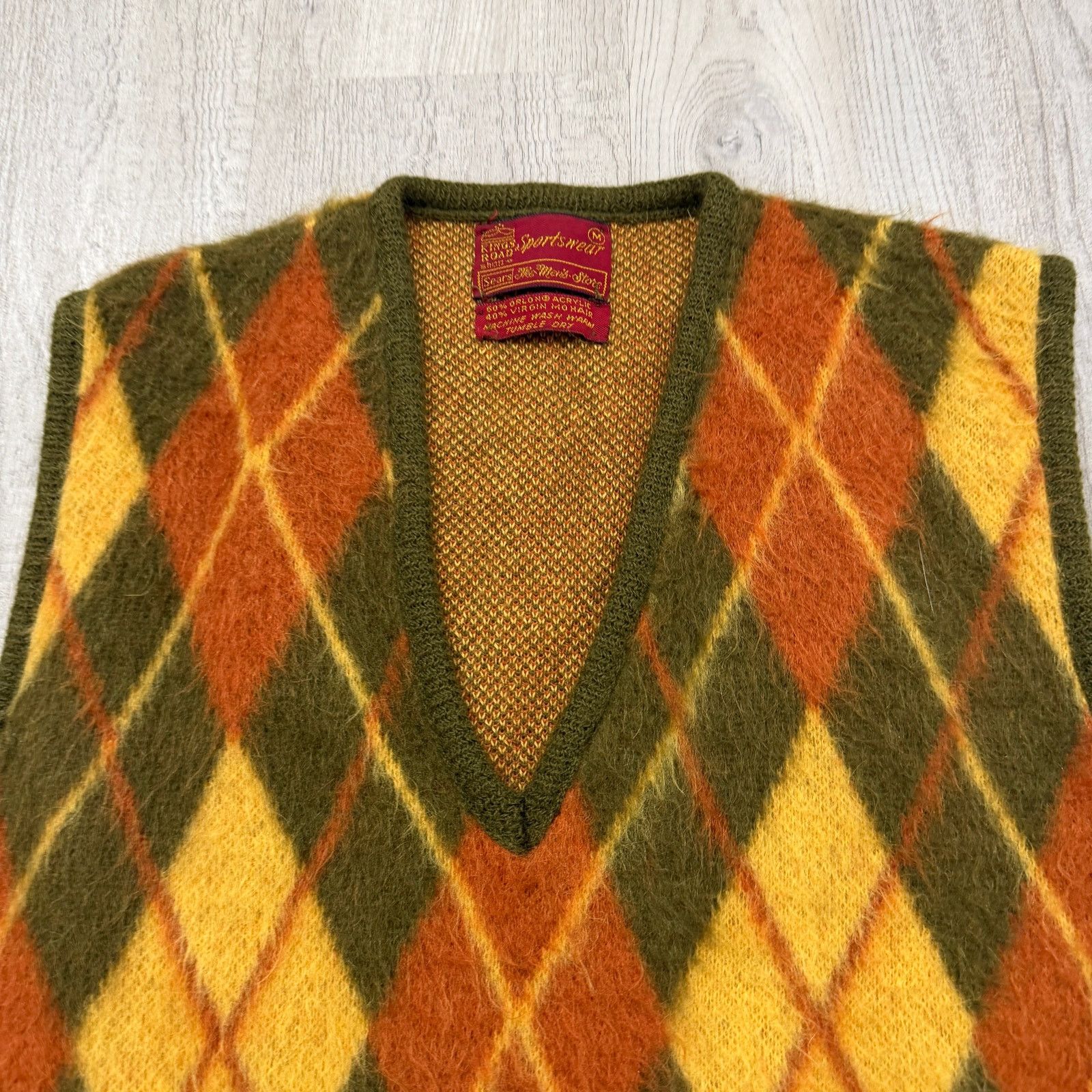 Vintage Vintage Sears Kings Road Sweater Vest Mens Medium 60s Mohair Size US M / EU 48-50 / 2 - 3 Thumbnail