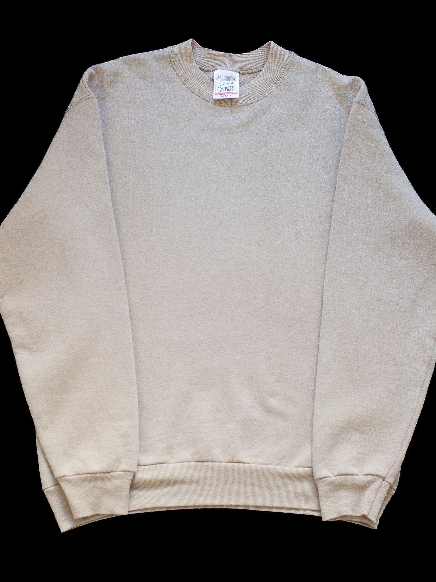 Vintage Vintage 00s Basic Blank Beige Crewneck on Screen Stars tag Size US M / EU 48-50 / 2 - 1 Thumbnail
