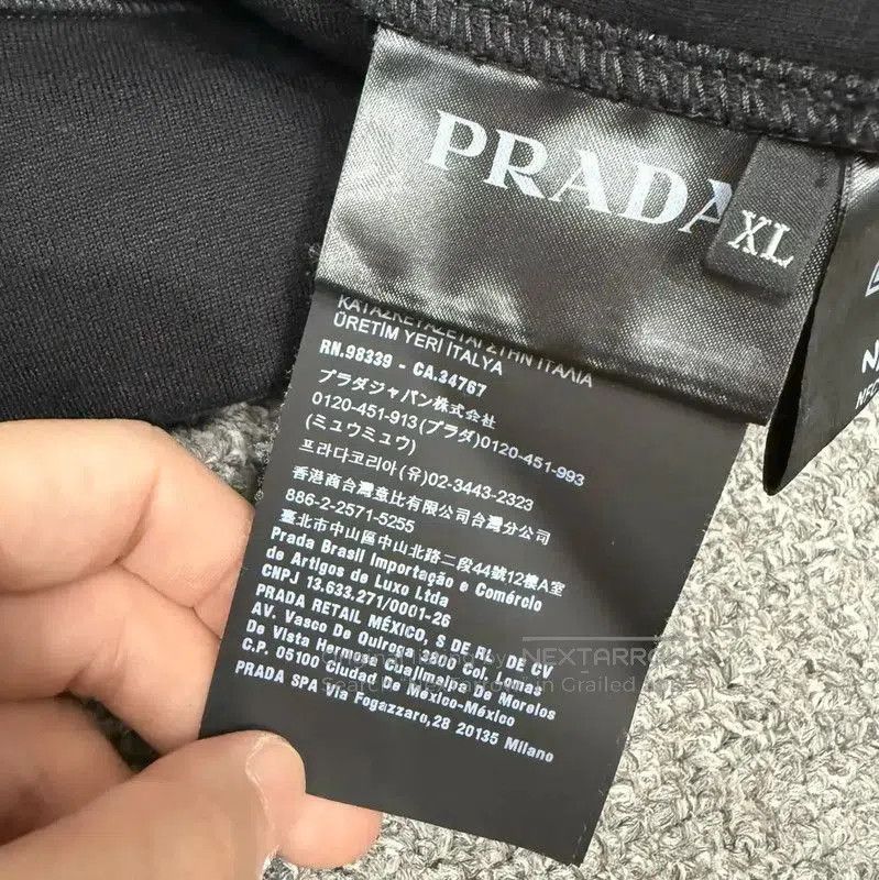 Prada Prada Black Cotton Men's Sweatshirt XL. Size US XL / EU 56 / 4 - 4 Thumbnail