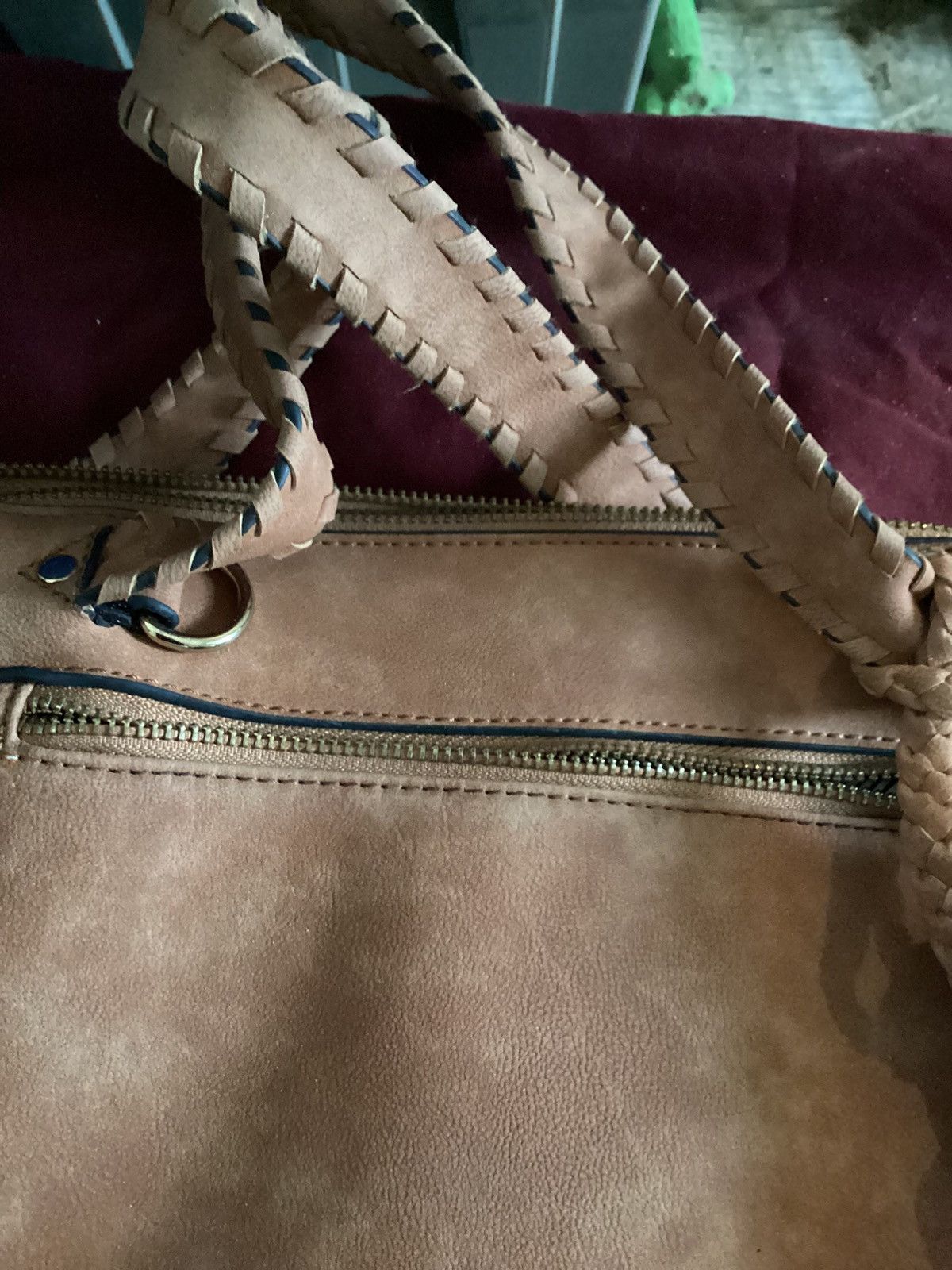Torrid 727-Torrid Brown Satchel Handbag with Herringbone Lining Size ONE SIZE - 3 Thumbnail