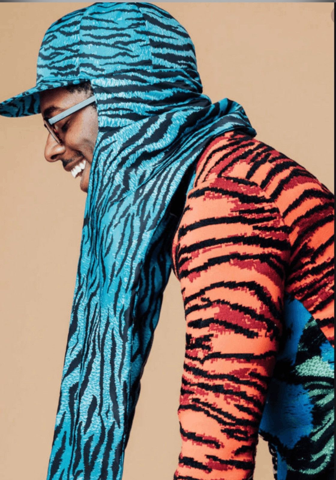 Kenzo Kenzo Jungle Print Zebra Hat Scarf Size ONE SIZE - 1 Thumbnail