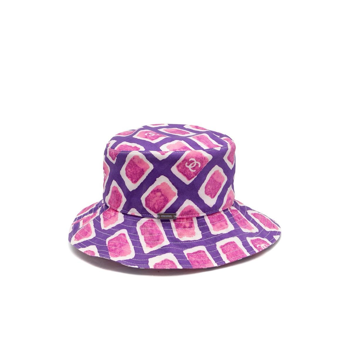 Chanel CHANEL Y2K CC Logo Multicolor Abstract-Print Bucket Hat 57 Size ONE SIZE - 7 Thumbnail