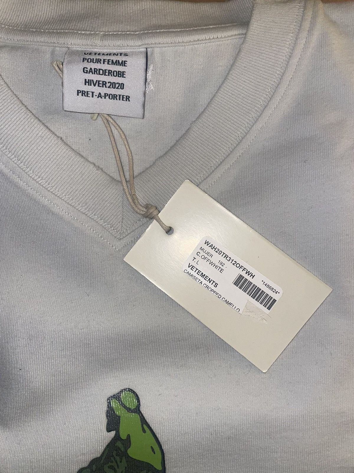 VETEMENTS FW20 Dark Web Silk Road T-Shirt - White L