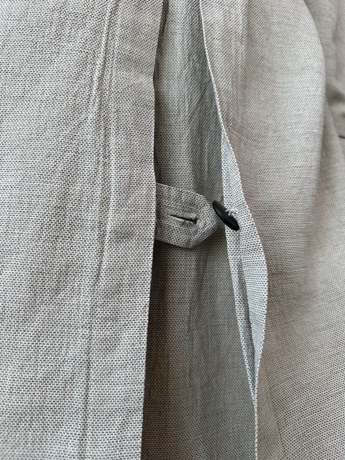 hannes roether HANNES ROETHER Linen Double-Breasted Trench Coat Avant Garde Size M / US 6-8 / IT 42-44 - 14 Thumbnail