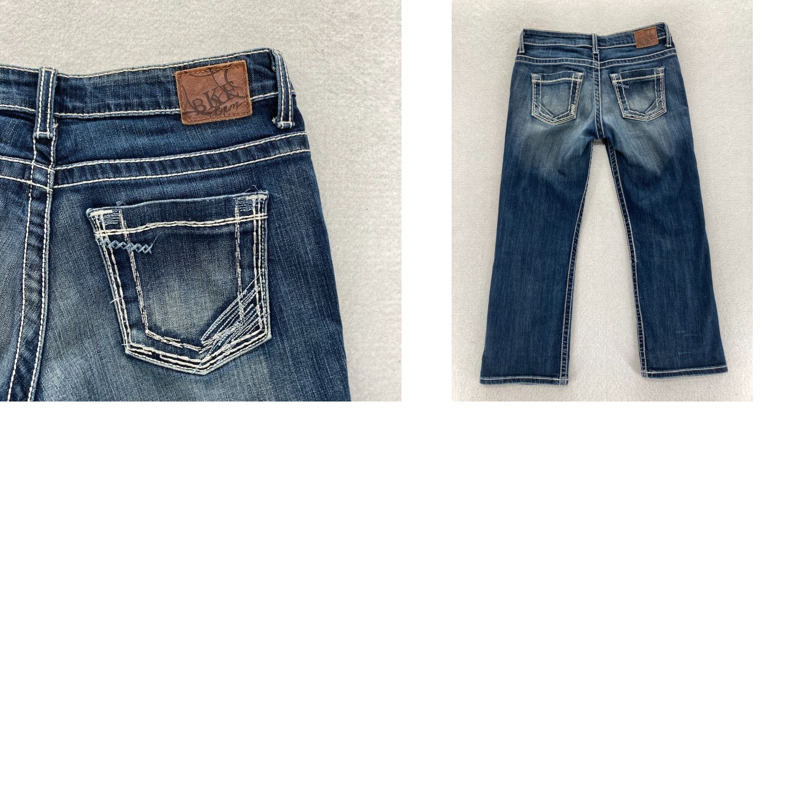 Vintage Buckle BKE Payton Crop Jeans Women's 26 Medium Wash Blue Stretch Denim Low Rise Jeans Size 26" / US 2 / IT 38 - 9 Thumbnail