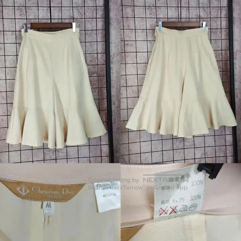Dior Dior Beige Summer Wool Flared Pants . Size 24" / US 00 / IT 34 - 2 Thumbnail