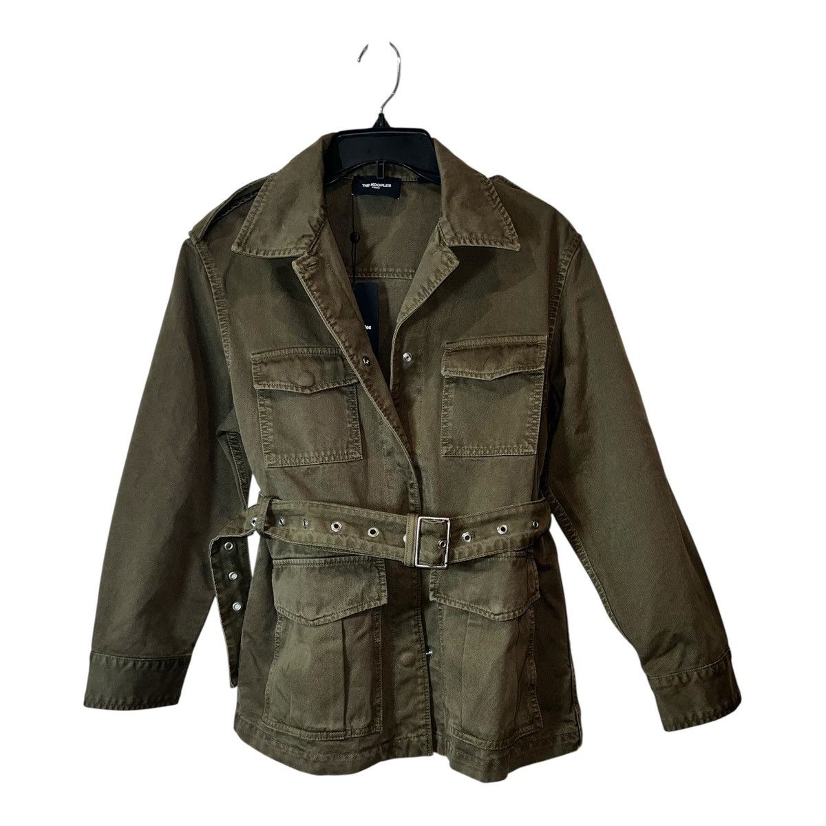 The Kooples The Kooples Belted Utility Jacket Olive Green Cotton NWT T1 Size S / US 4 / IT 40 - 2 Thumbnail