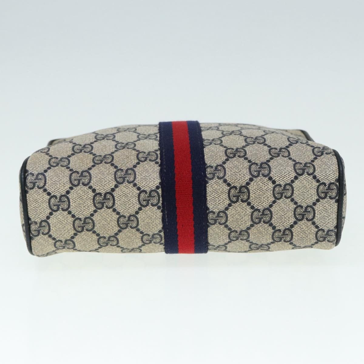 Gucci GUCCI GG Supreme Sherry Line Clutch Bag Pvc Red Navy Size ONE SIZE - 6 Thumbnail