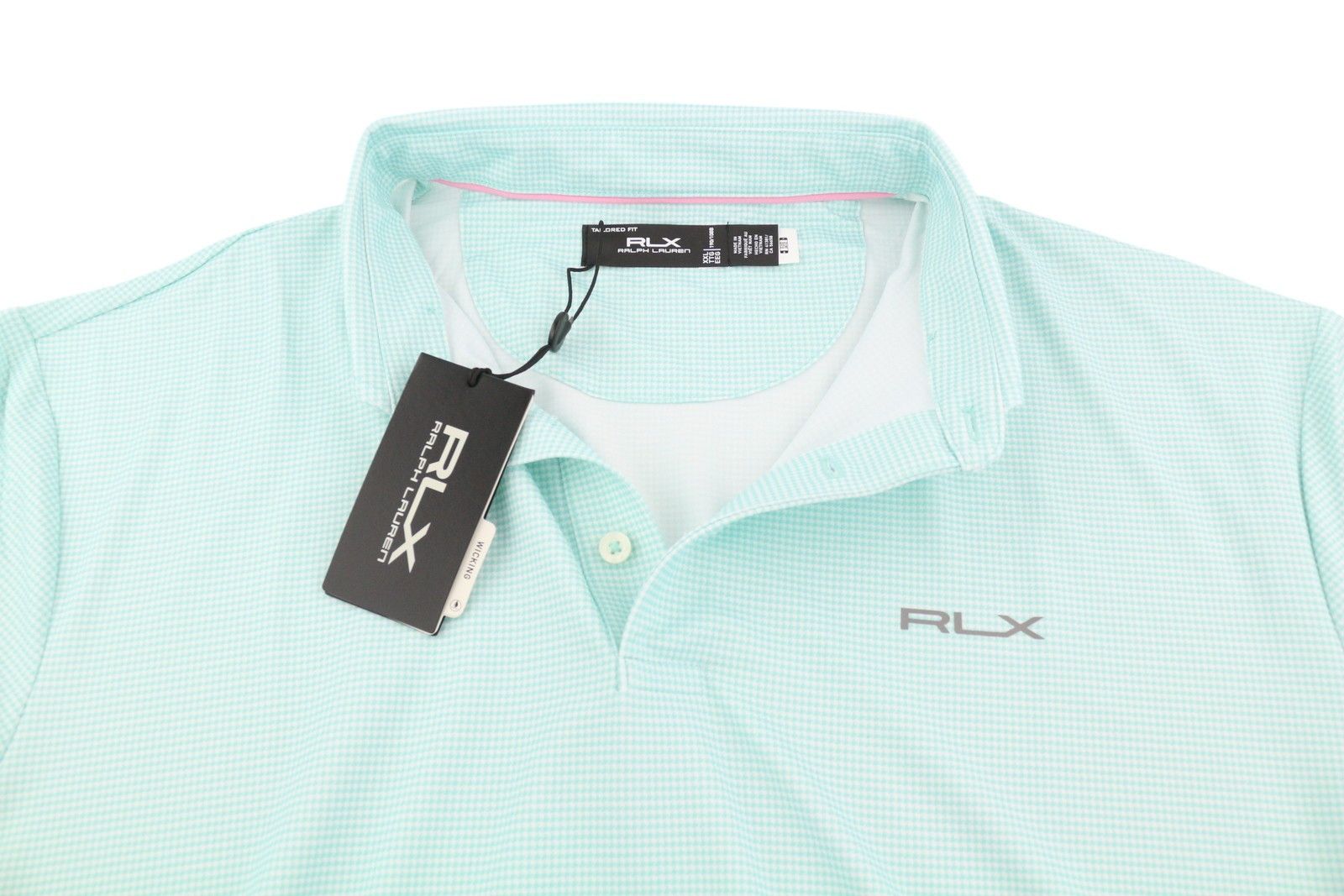 RLX Ralph Lauren GOLF 2XL Blue Houndstooth Polo 84577 Size US XXL / EU 58 / 5 - 4 Thumbnail