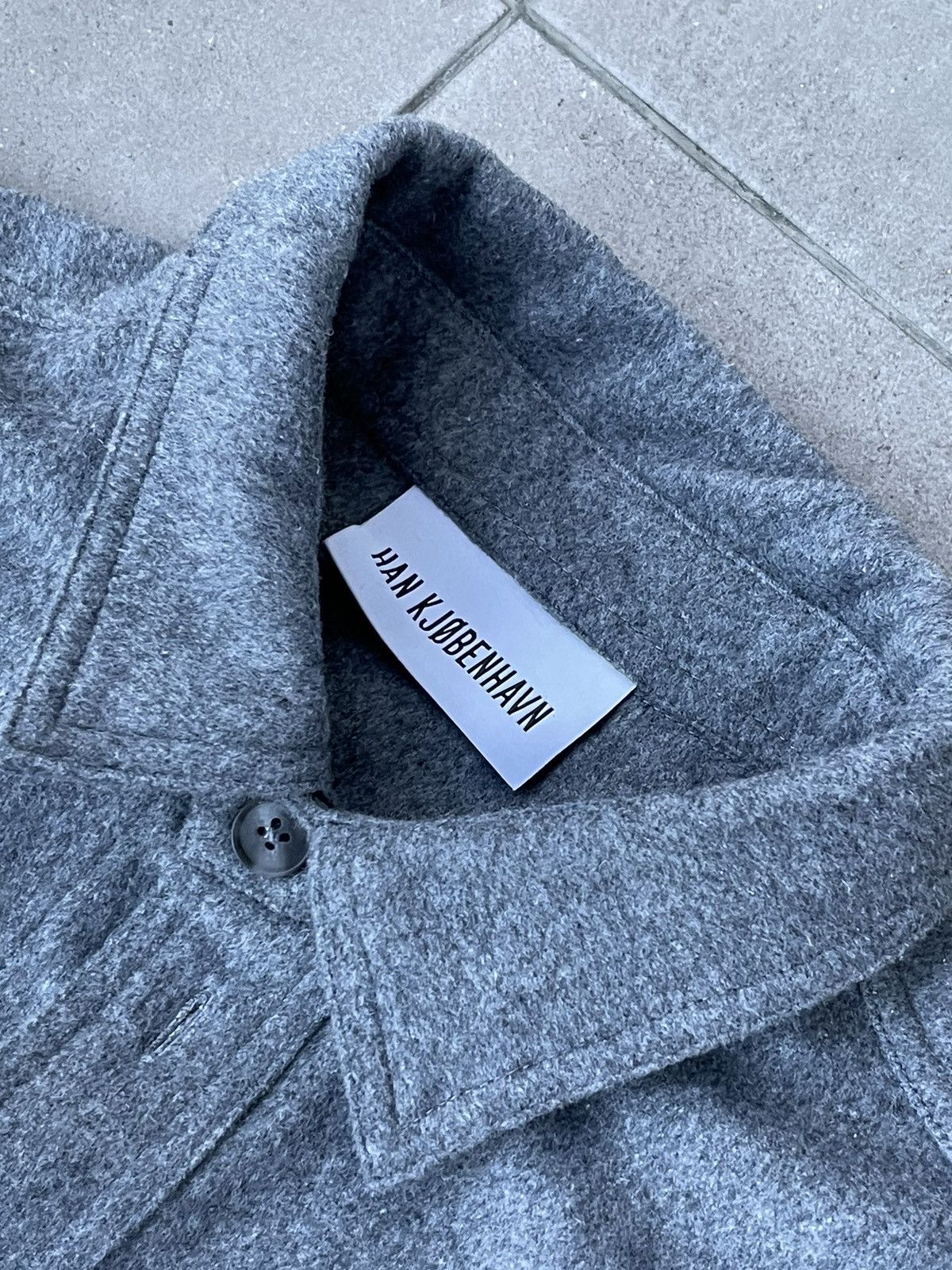 Han Kjobenhavn !DS! FW22 Han Kjobenhavn Wool Boxed Grey Overshirt Size US M / EU 48-50 / 2 - 20 Thumbnail