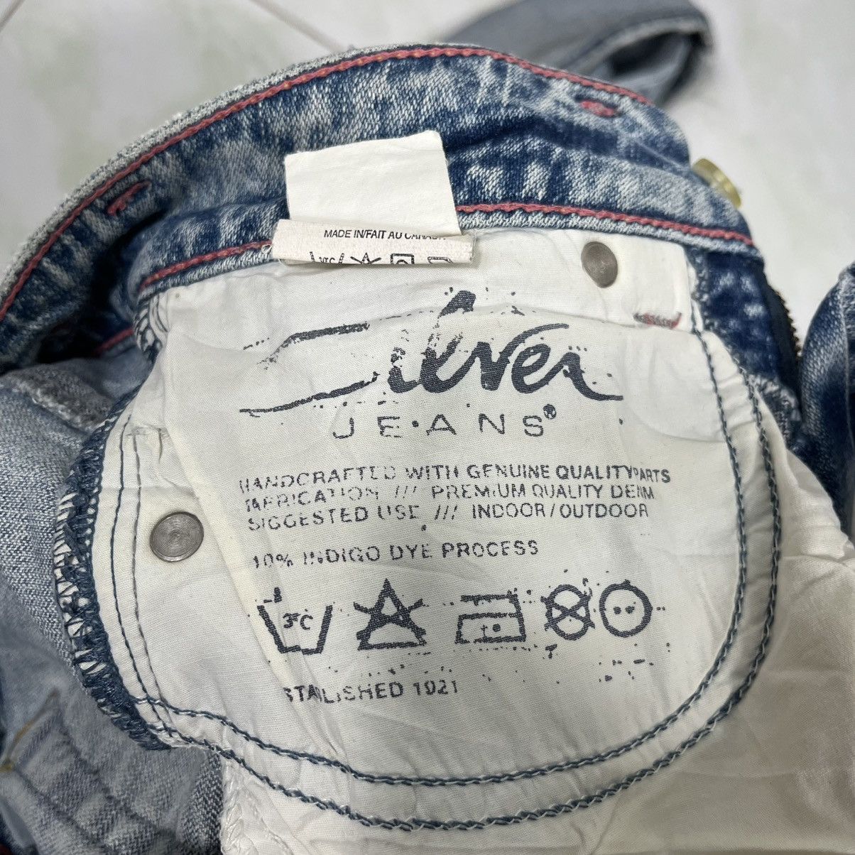 Silver Jeans Co. Vintage Silver Jeans Workwear Denim Size 26" / US 2 / IT 38 - 22 Thumbnail