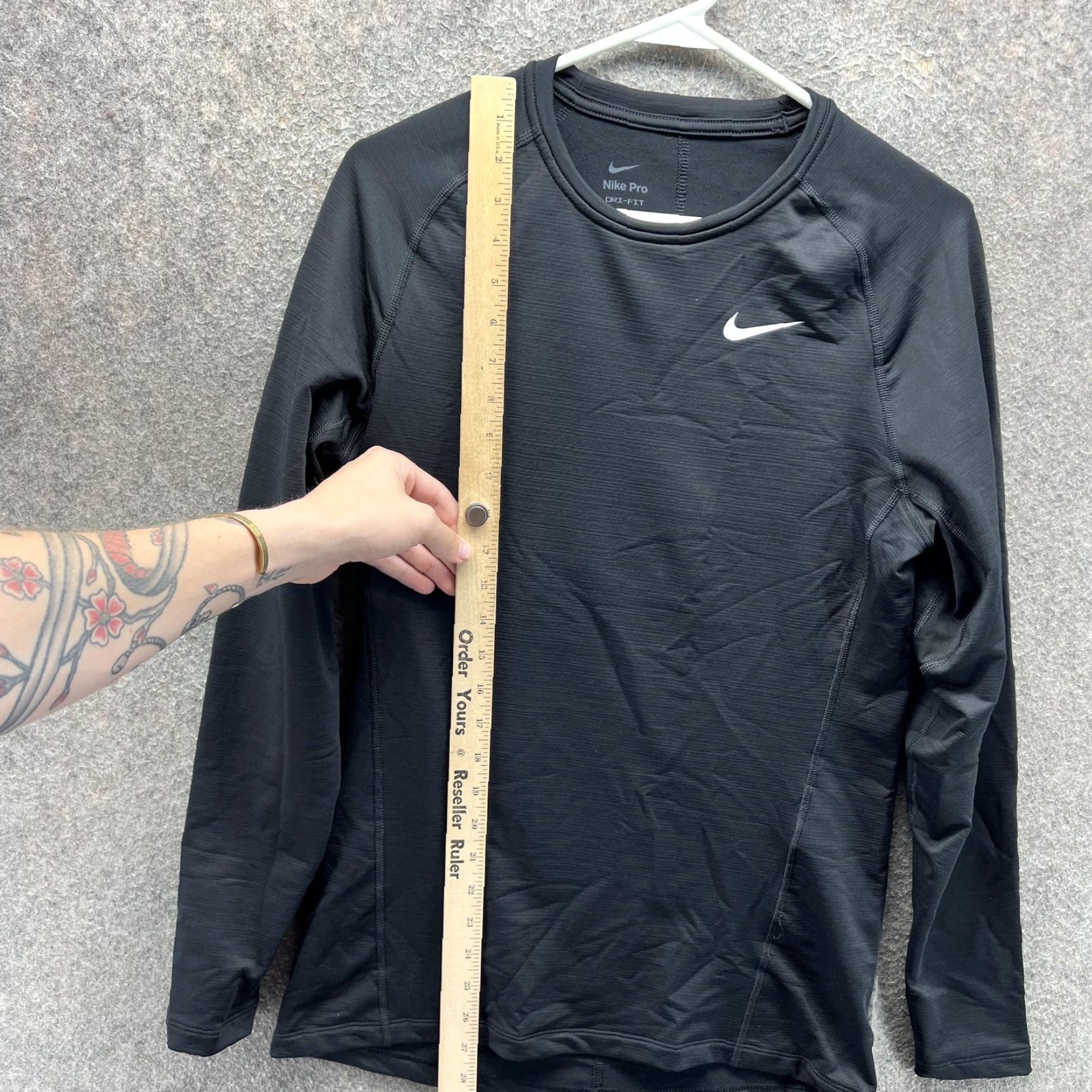 Nike Nike Pro Dri-FIT Shirt Mens M Black Slim Fit Long Sleeve Training Top Size US M / EU 48-50 / 2 - 5 Thumbnail