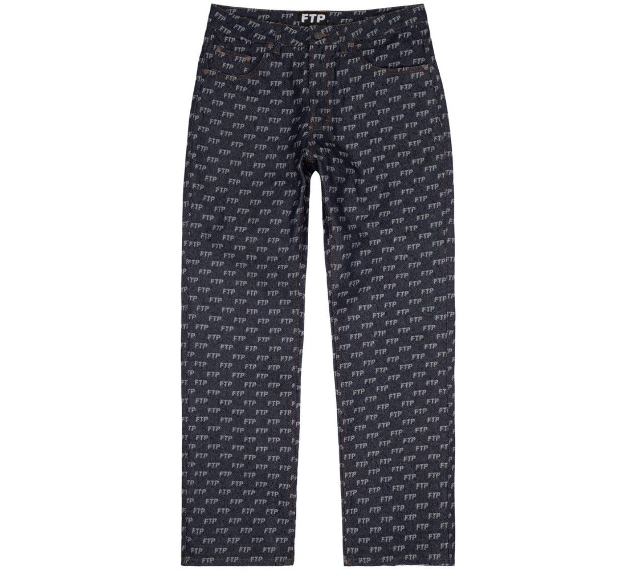 FTP Jacquard Denim Logo Pant