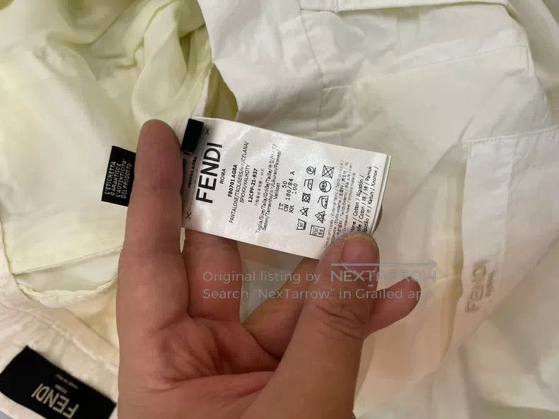 Fendi Fendi Casual Pants with Adjustable Hem and Embroidered Log Size US 34 / EU 50 - 6 Thumbnail
