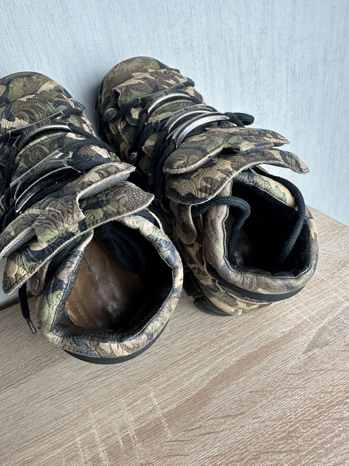 New Rock New Rock Camo Platform Boots - Rare Size US 9 / IT 39 - 10 Thumbnail