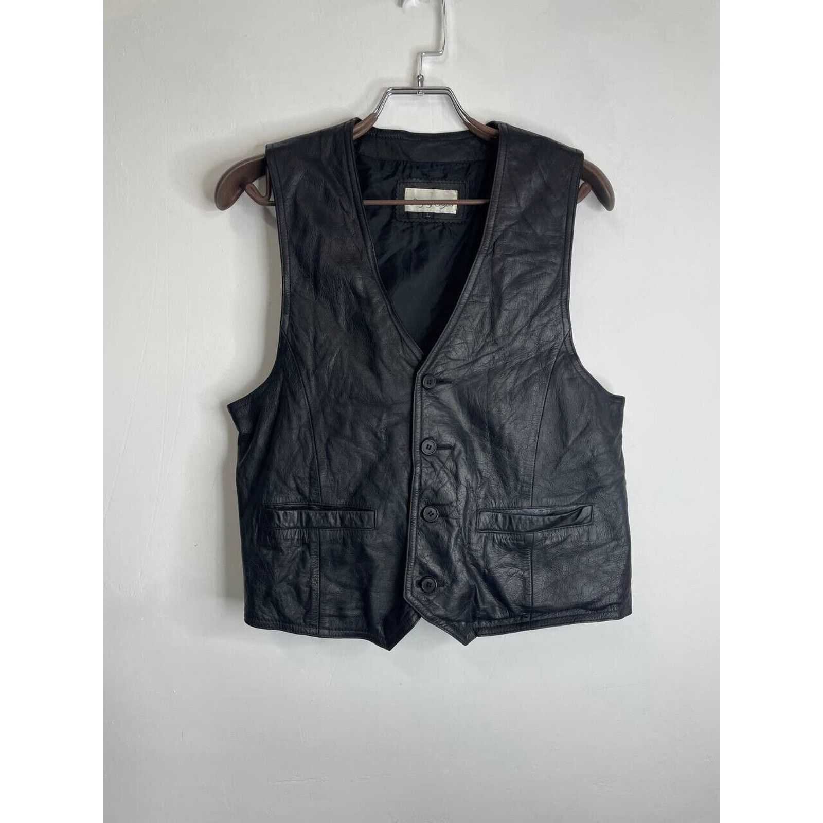 Vintage Vintage Black Leather Vest Simply Tops Western Style Size S Size S / US 4 / IT 40 - 1 Thumbnail
