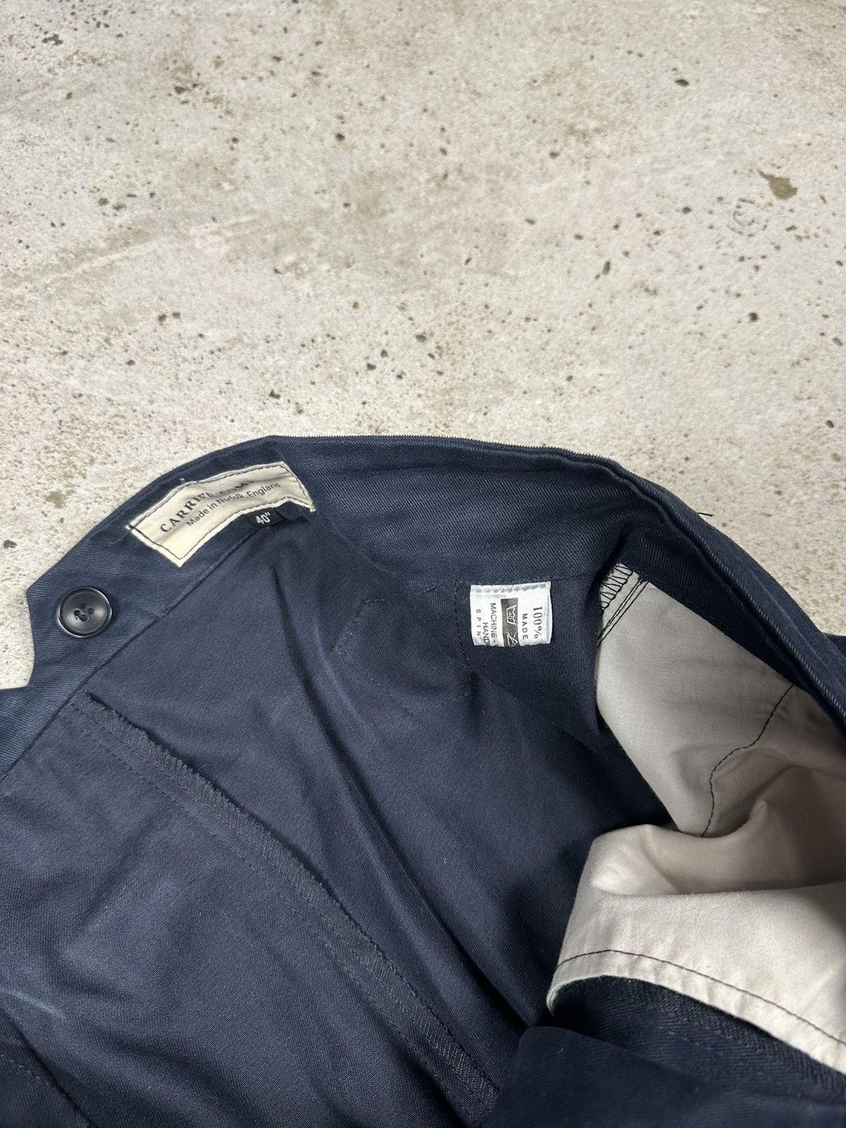 Le Laboureur Vintage Carrier Company Norfolk England Navy Workwear Pants Size US 38 / EU 54 - 9 Thumbnail