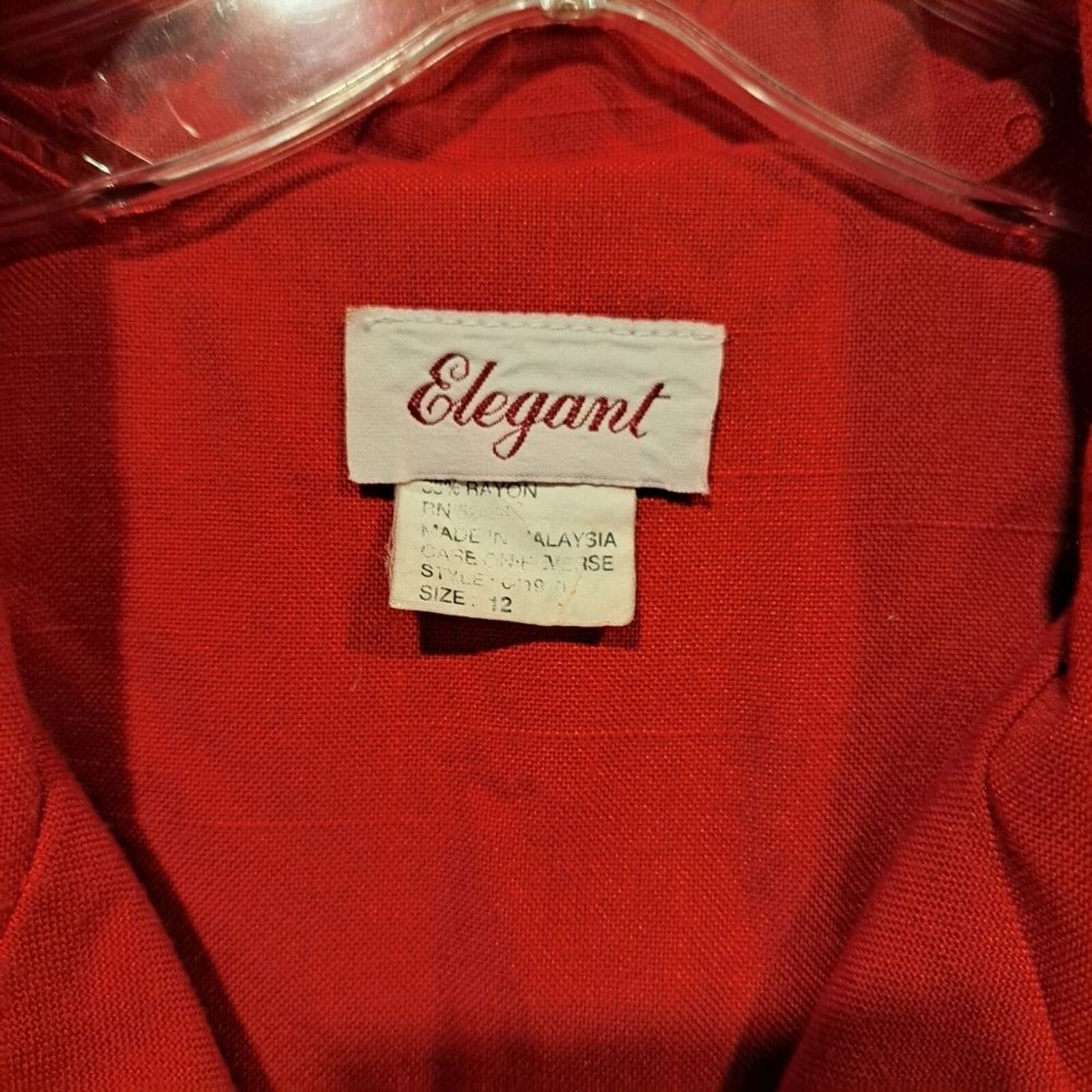 Other Elegant vintage red blouse pearl buttons collar shacket 12 Size XL / US 12-14 / IT 48-50 - 2 Thumbnail