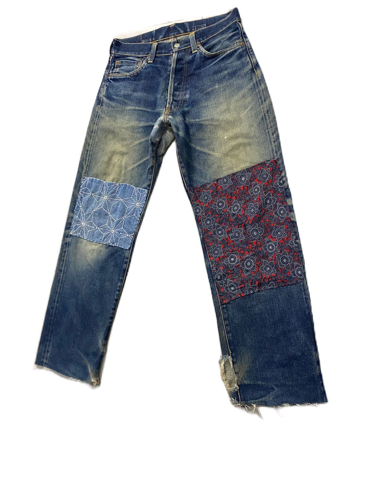 Evisu THRASHED CUSTOM VINTAGE EVISU SELVEDGE DENIM LOT 2504XX Size US 31 - 3 Thumbnail