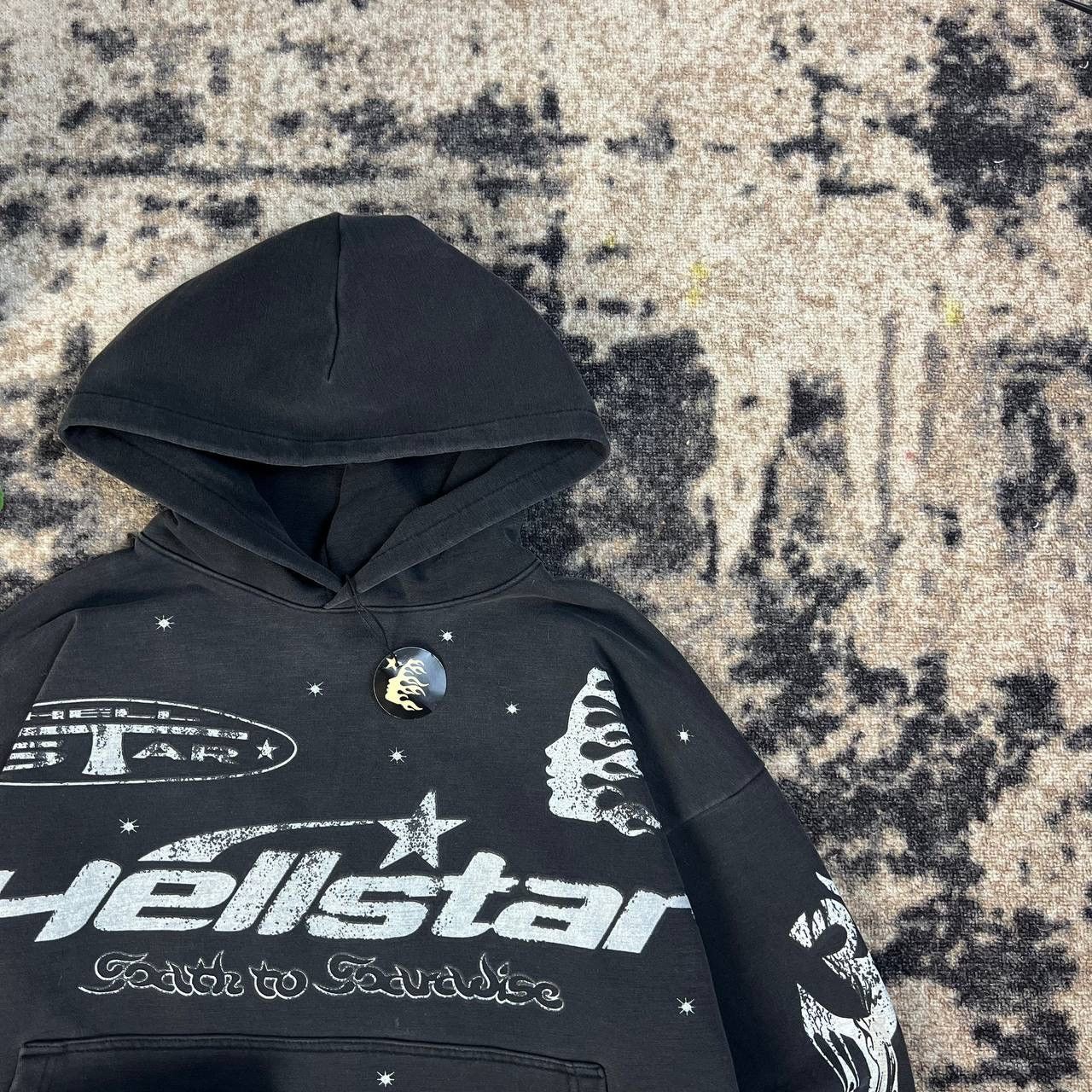 HELLSTAR Hellstar Racer Space Grey Hoodie Baggy Boxy Fit Full Print Size US M / EU 48-50 / 2 - 3 Thumbnail