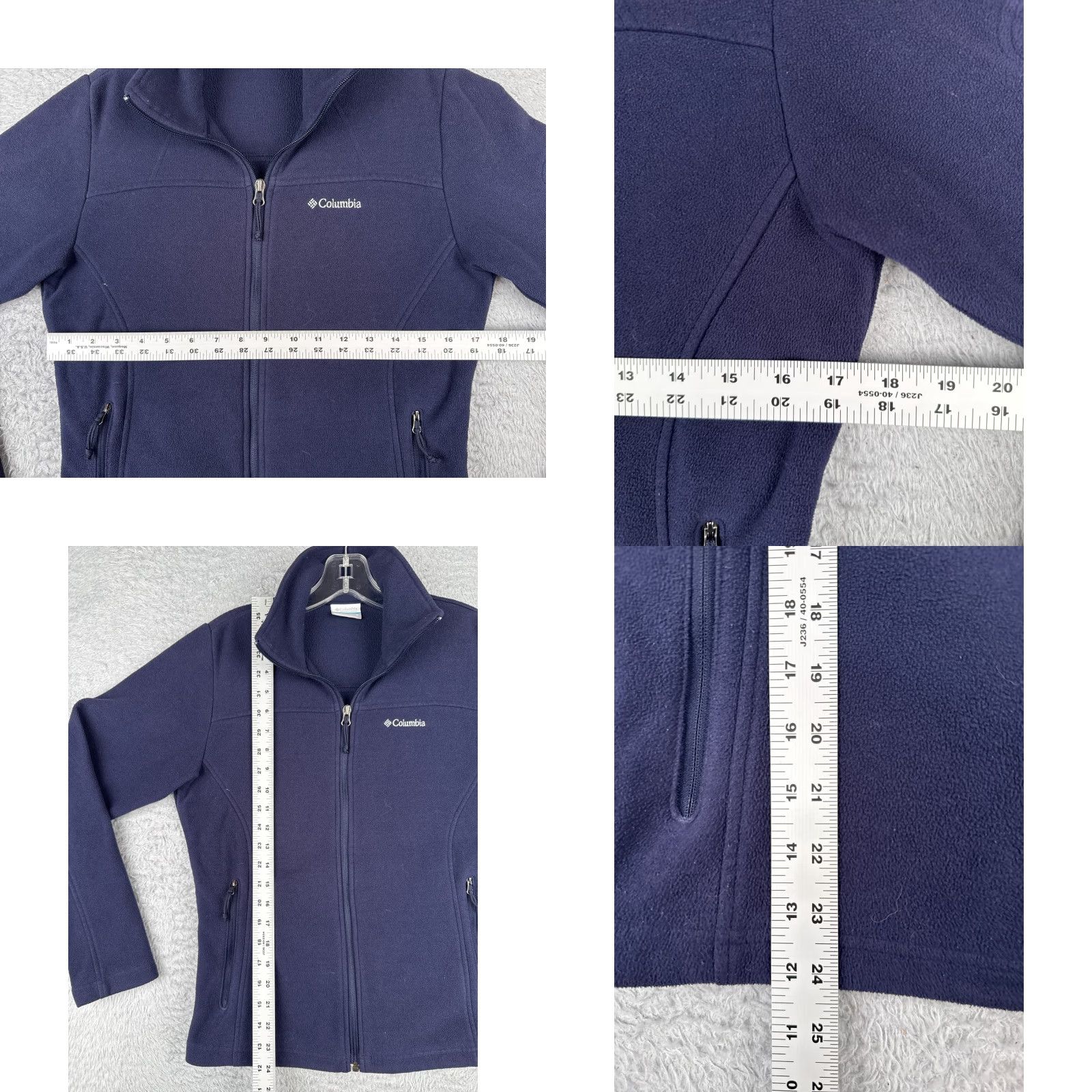 Vintage Columbia Jacket Womens Small Blue Full Zip 100% Polyester Fleece Mock Neck Size S / US 4 / IT 40 - 8 Thumbnail