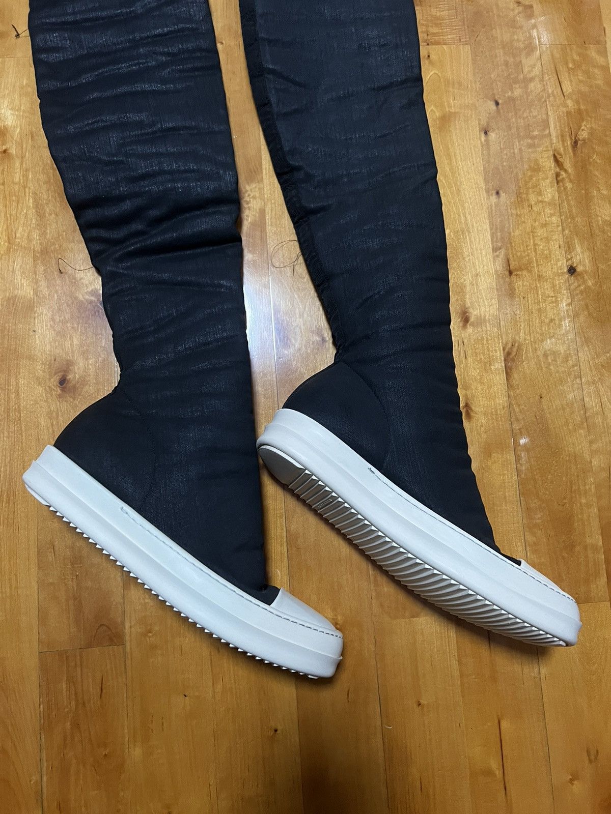 Rick Owens Drkshdw Rick owens drkshdw wax thigh high stocking ramones sz 38 Size US 8 / IT 38 - 5 Thumbnail