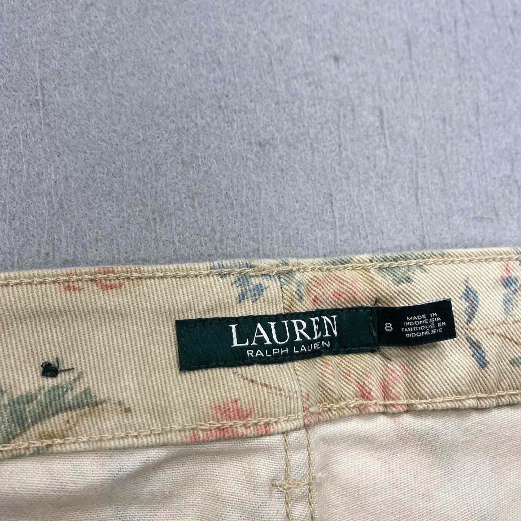 Ralph Lauren VINTAGE Lauren Ralph Lauren Jeans Womens 8 Floral Premier Skinny Ankle Stretch Denim NWT Size 30" / US 8 / IT 44 - 6 Thumbnail