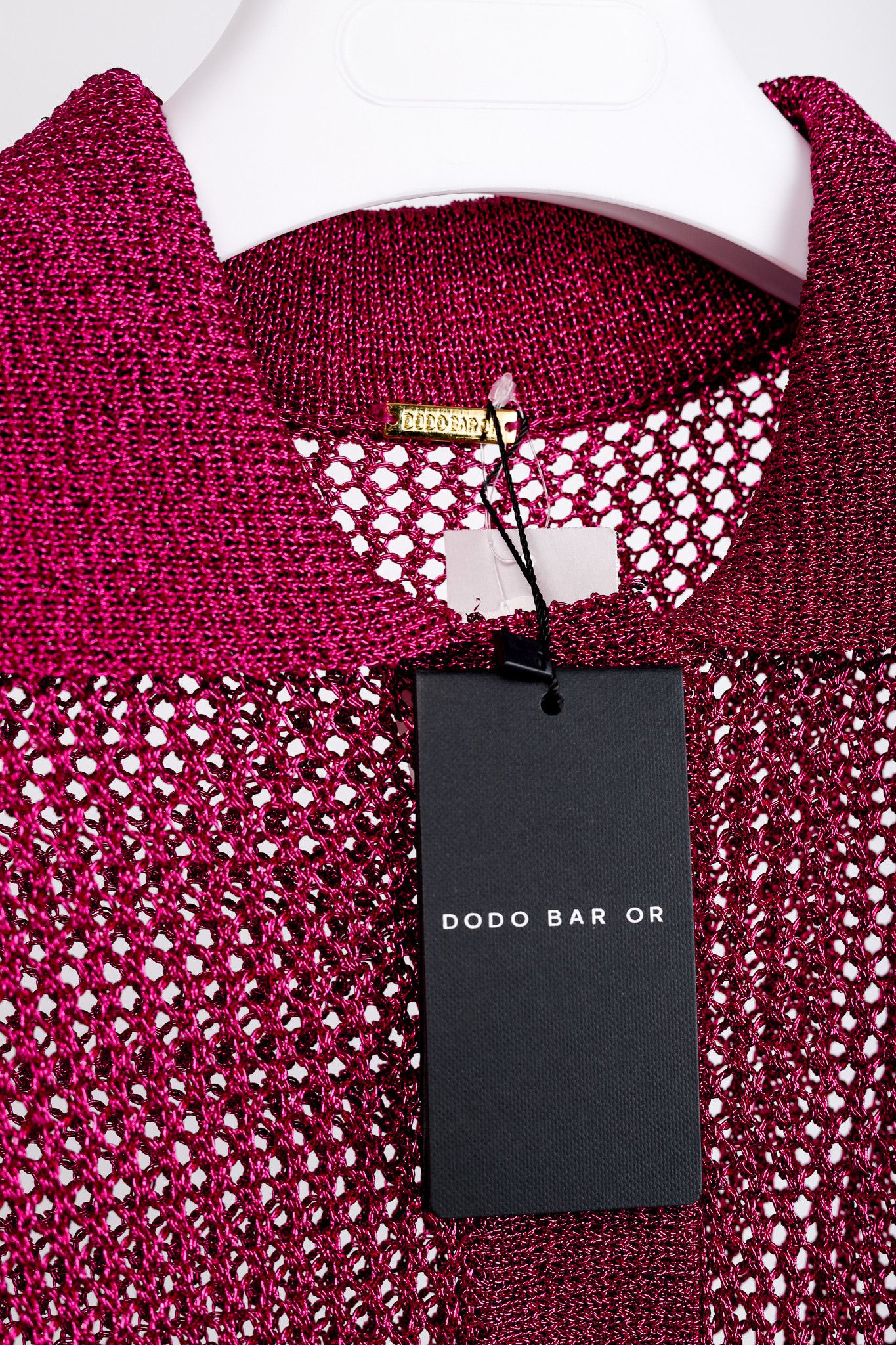 Dodo Bar Or Dodo Bar Or Nma Fuchsia Short-Sleeve Crochet Polo Shirt Size M / US 6-8 / IT 42-44 - 4 Thumbnail