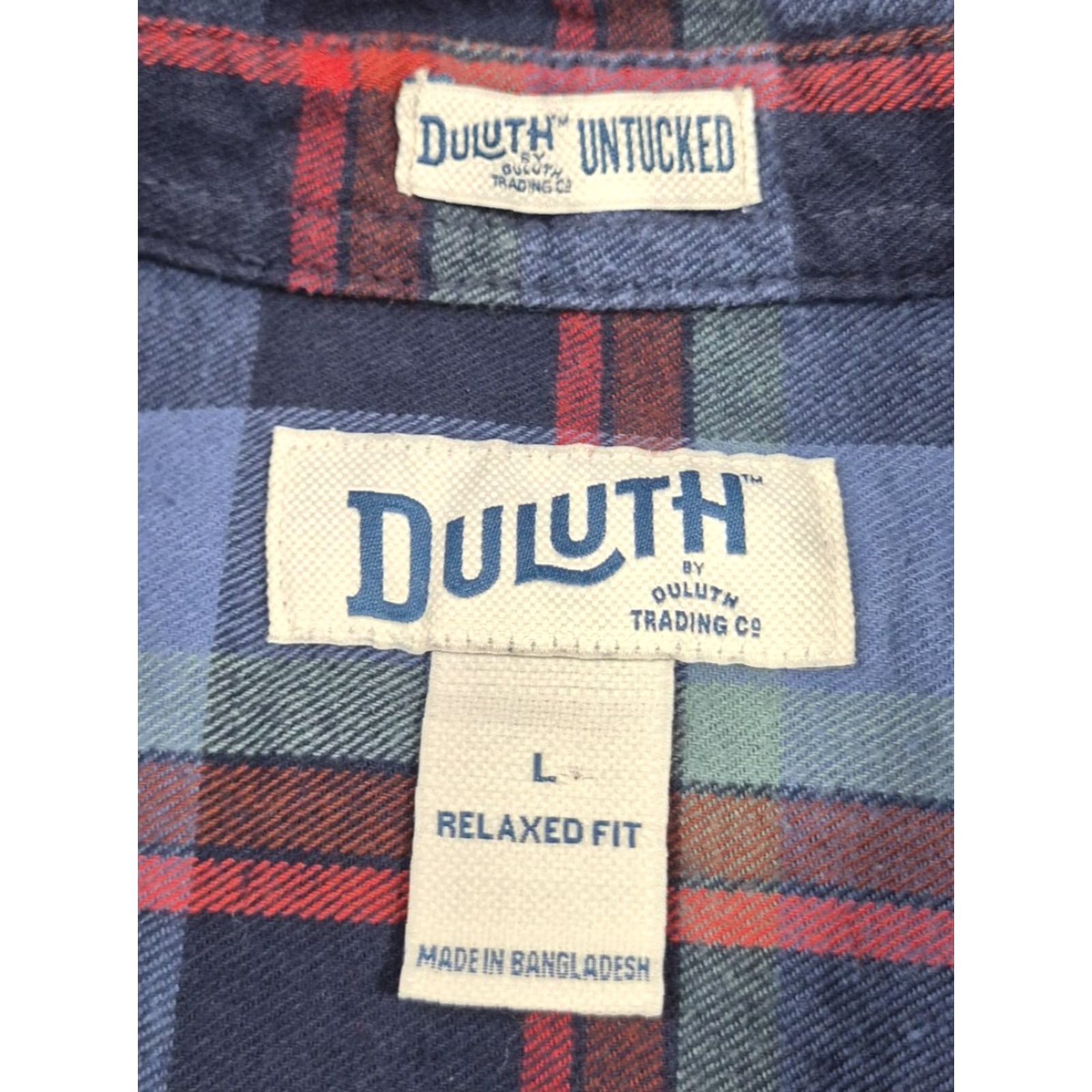 CO Duluth Trading Co Shirt Mens Large Button-Up Flat Plaid Flannel Untucked Size US L / EU 52-54 / 3 - 5 Thumbnail