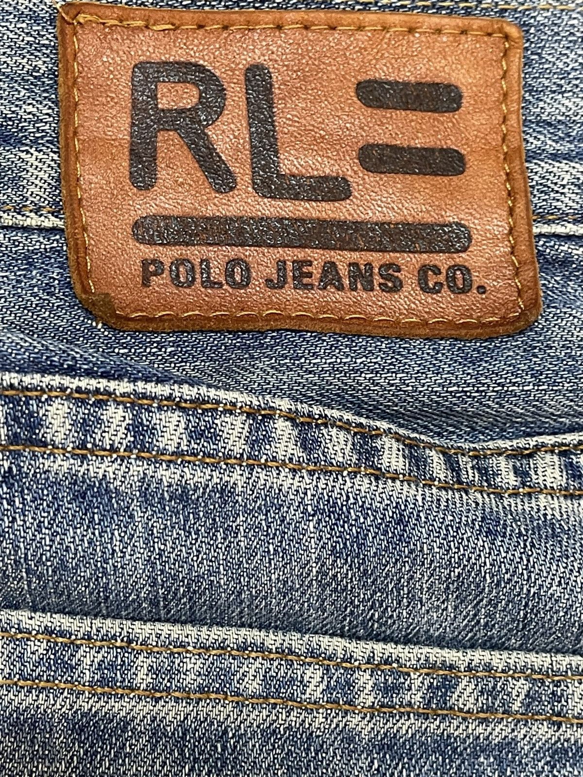 Polo Ralph Lauren Vintage RL Polo Ralph Lauren Mud Wash Distress Baggy Jeans Size US 32 / EU 48 - 10 Thumbnail