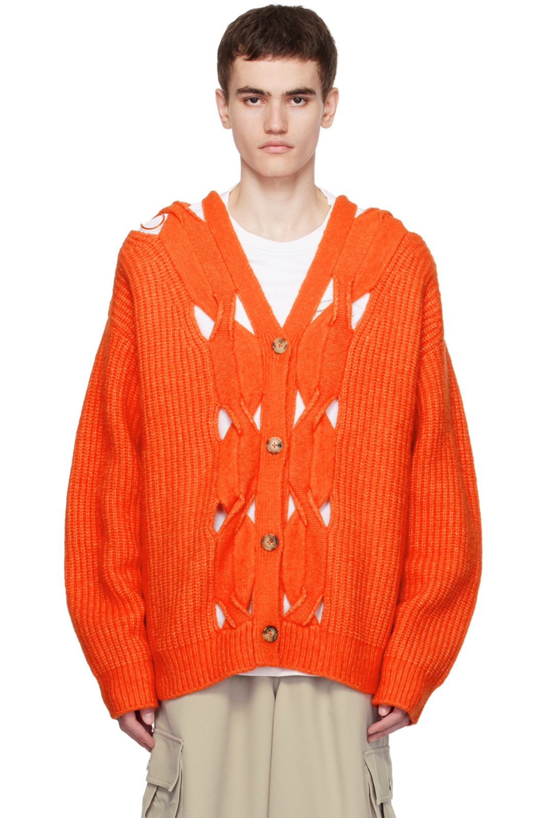 m*e様 FENG CHEN WANG DISTRESSED KNIT SWEA Feng Chen Wang Men's Knitwear