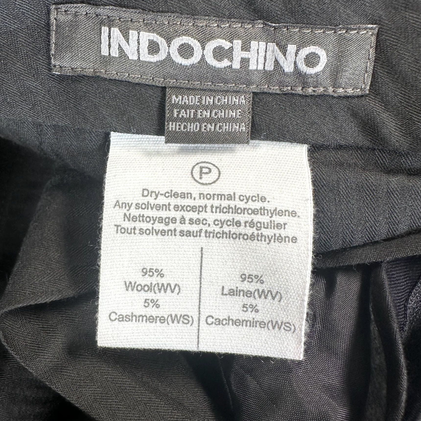 Vintage Indochino Dress Pants Mens 34x32 Blue Wool Cashmere Flat Front Tapered Leg Size US 34 / EU 50 - 5 Thumbnail