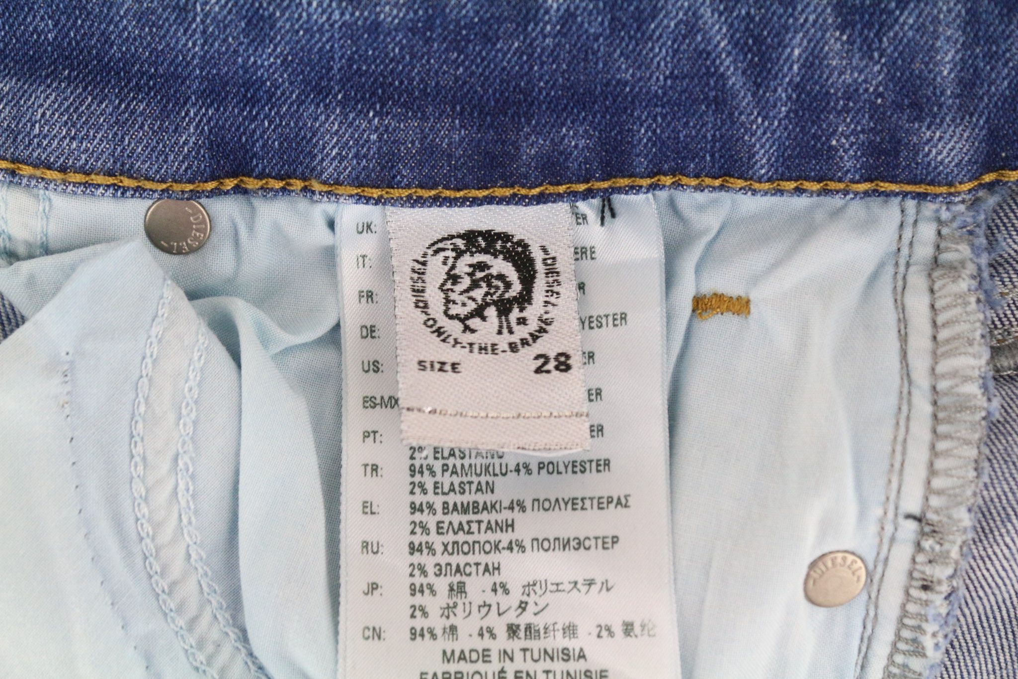 Diesel SLANDY-SP1 0090E W28/L30 Blue Stretch Skinny Jeans 69892 Size 28" / US 6 / IT 42 - 7 Thumbnail