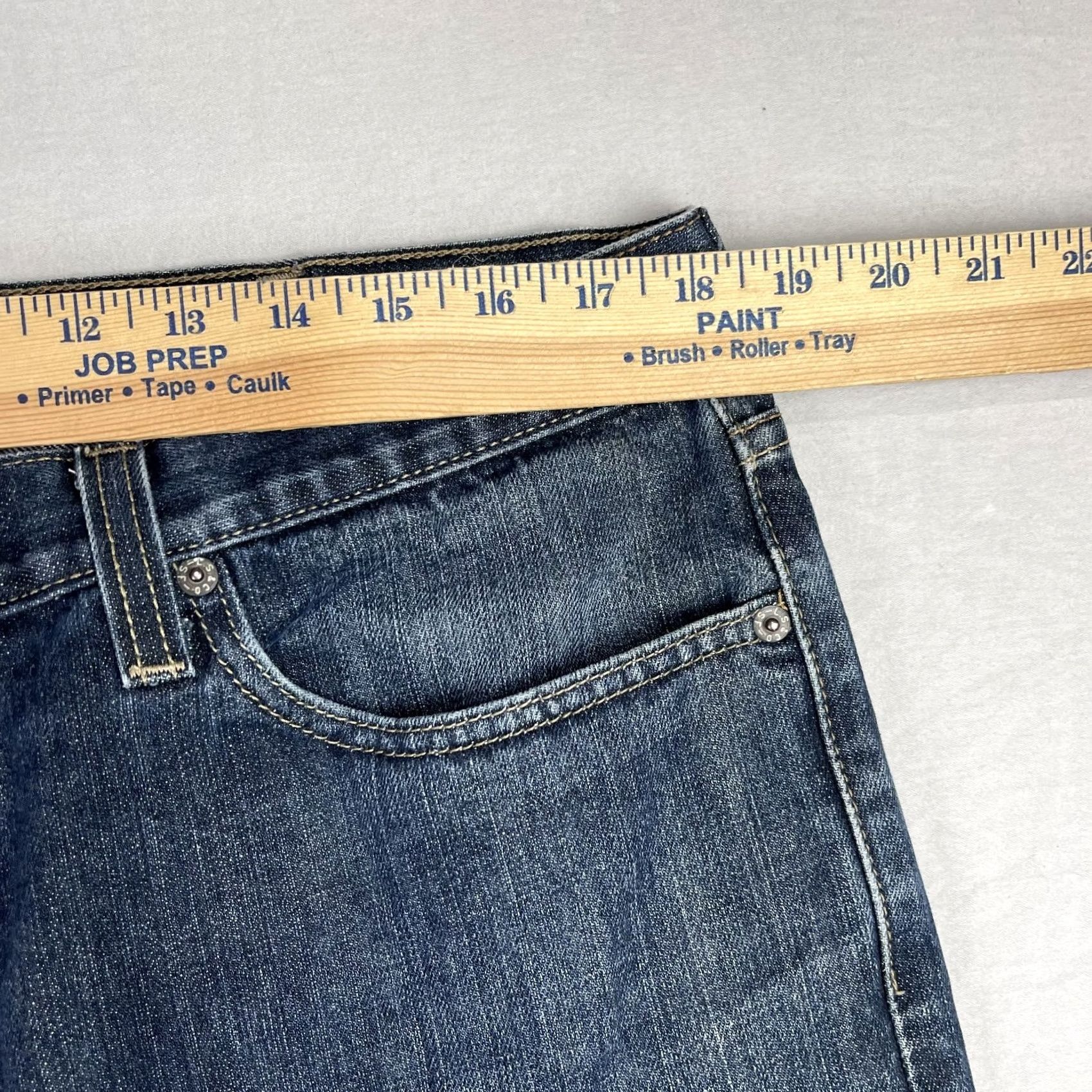 Levi's Levi's 514 Jeans Mens 38x32 Blue Denim Slim Straight Distressed Red Tab USA Logo 5-Pocket Jeans Mens Regular Jeans Size US 38 / EU 54 - 2 Thumbnail