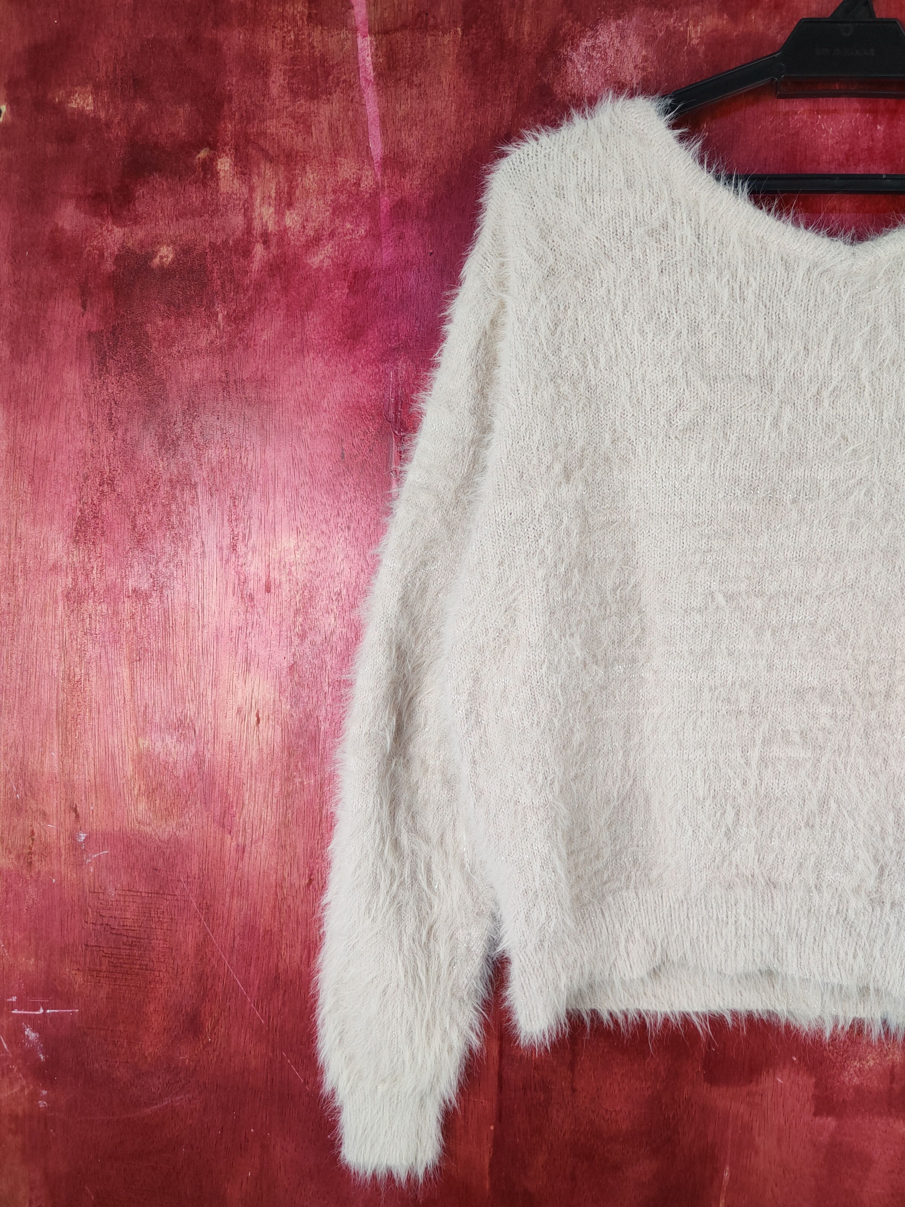 Homespun Knitwear × Japanese Brand DL HK Works London Pink Fur Mohair Knitwear Cardigan #S2098 Size L / US 10 / IT 46 - 8 Thumbnail